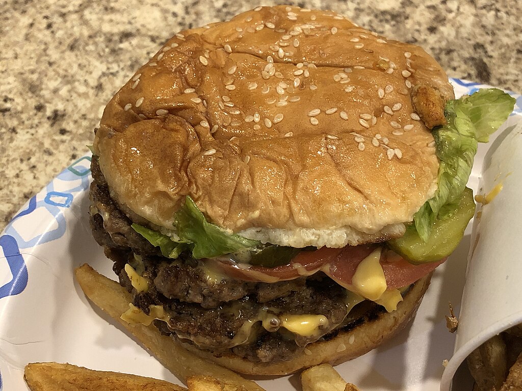 2023-04-23 17 30 49 Double Cheeseburger From Five Guys In Ewing Township, Mercer County, New Jersey