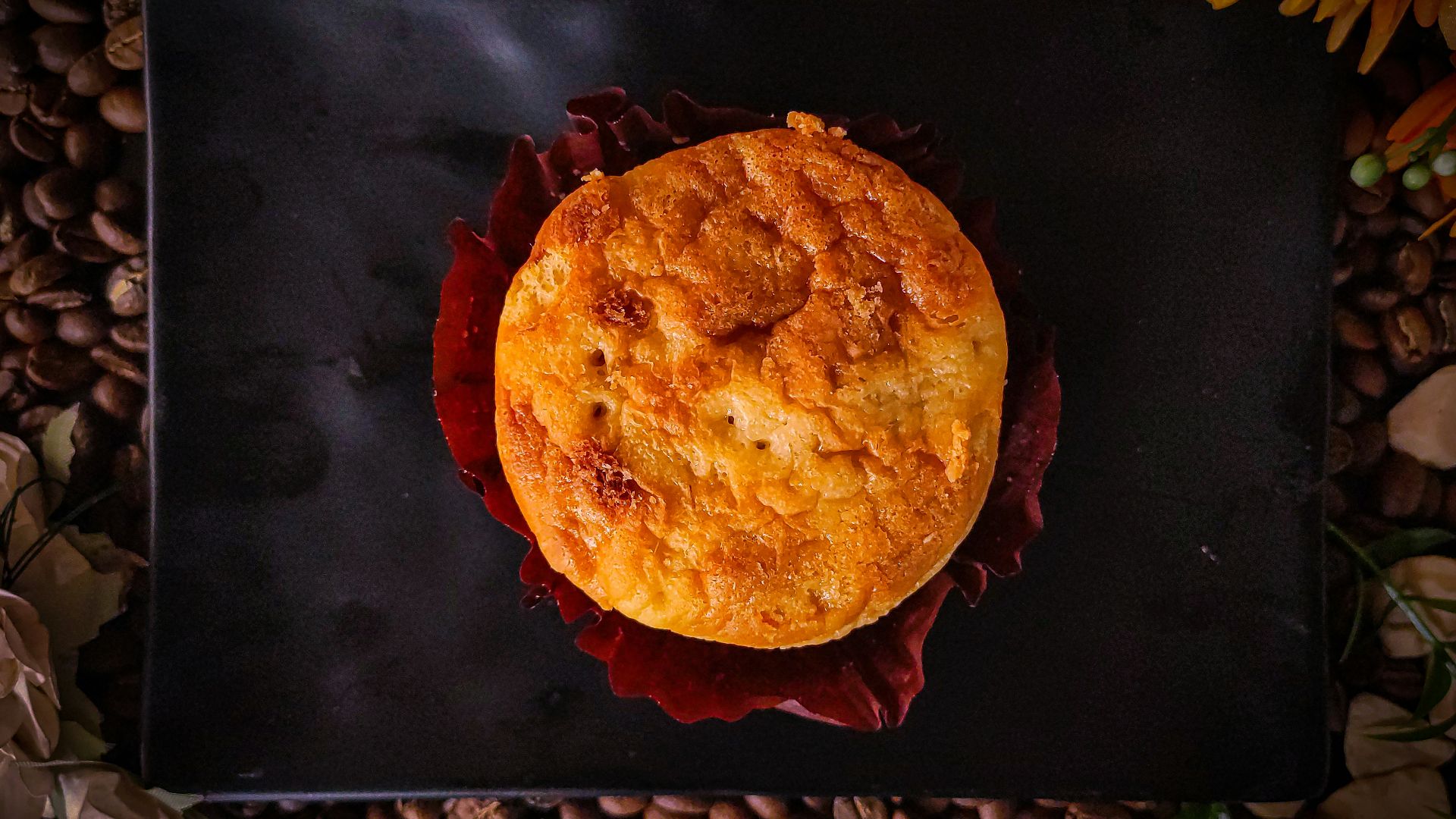 brown and red pizza box