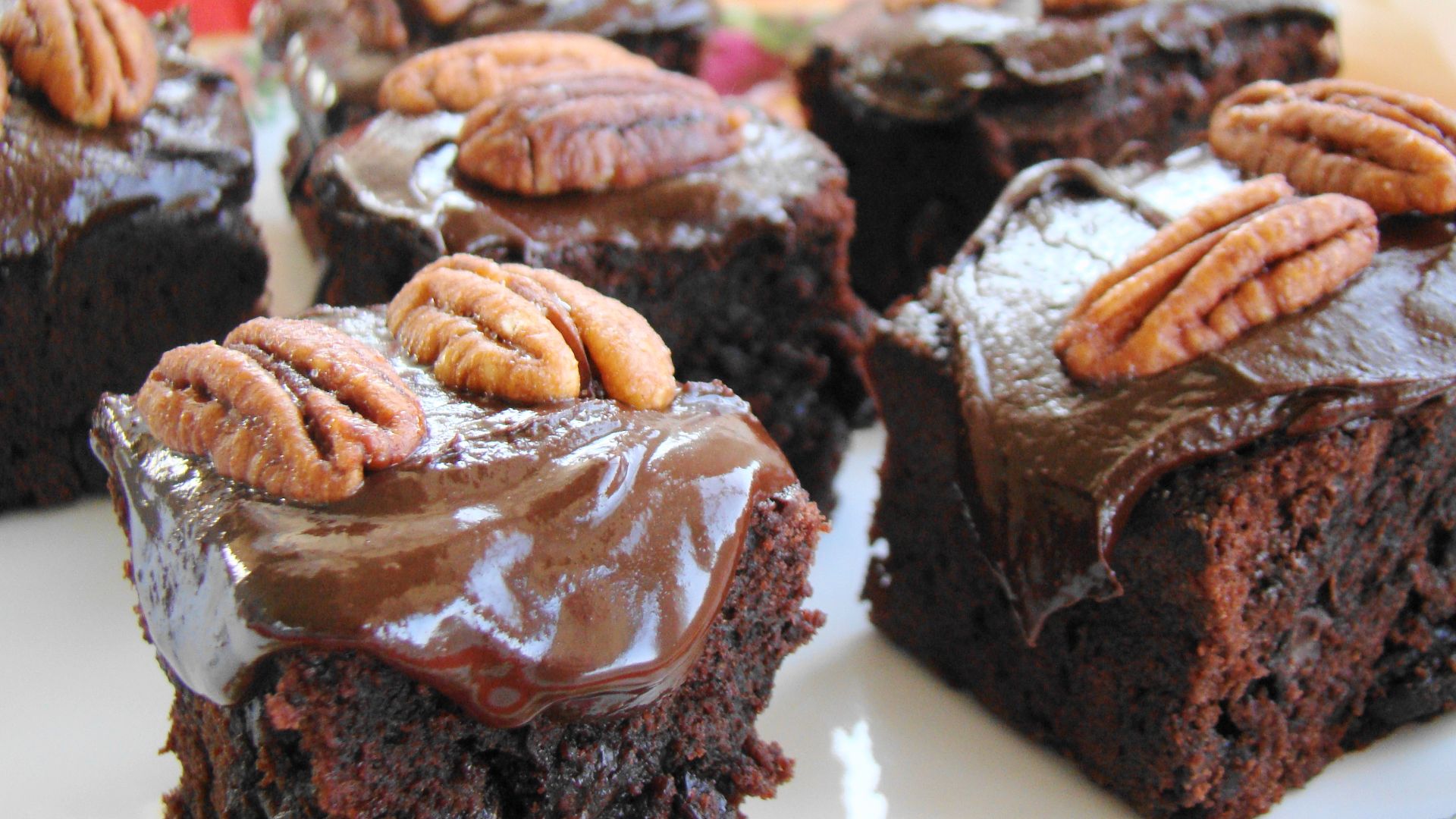 File:Black Forest brownies topped with pecans.jpg