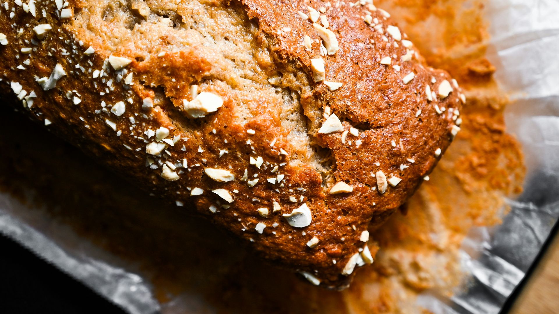 brown bread on stainless steel tray