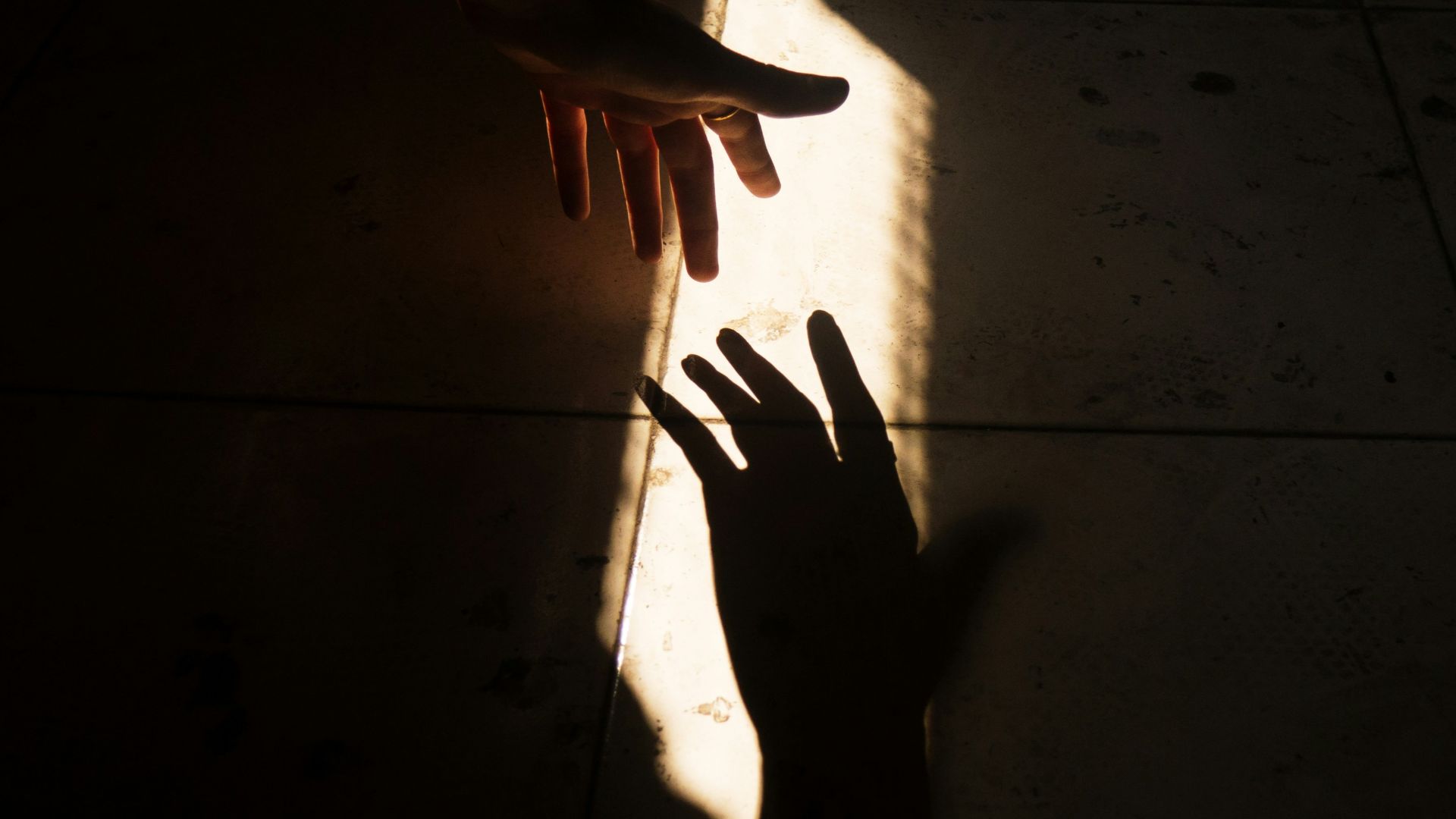 silhouette of hands