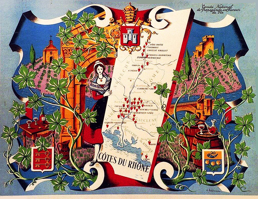 1024Px-Côtes Du Rhône Litho 1940