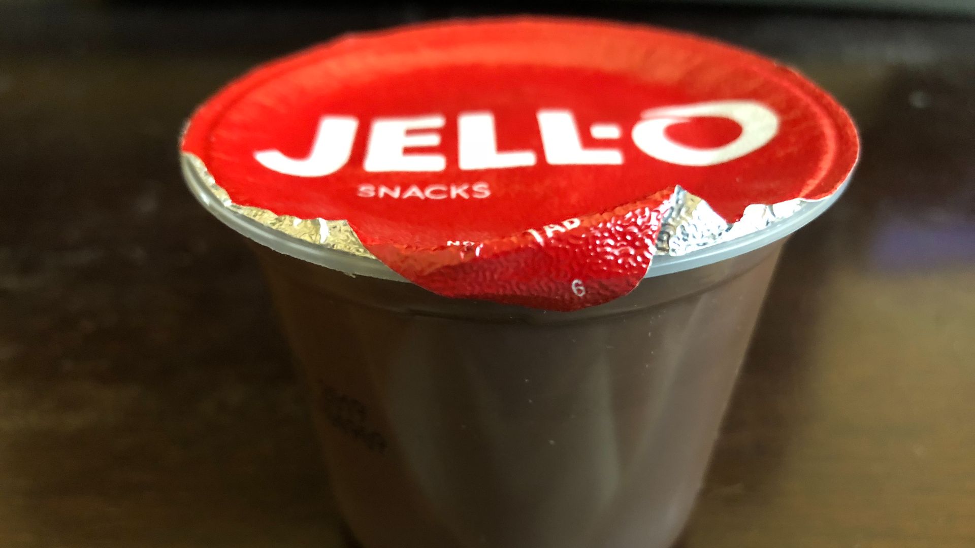 File:2019-01-25 20 08 29 An unopened cup of Jell-O chocolate pudding in the Franklin Farm section of Oak Hill, Fairfax County, Virginia.jpg