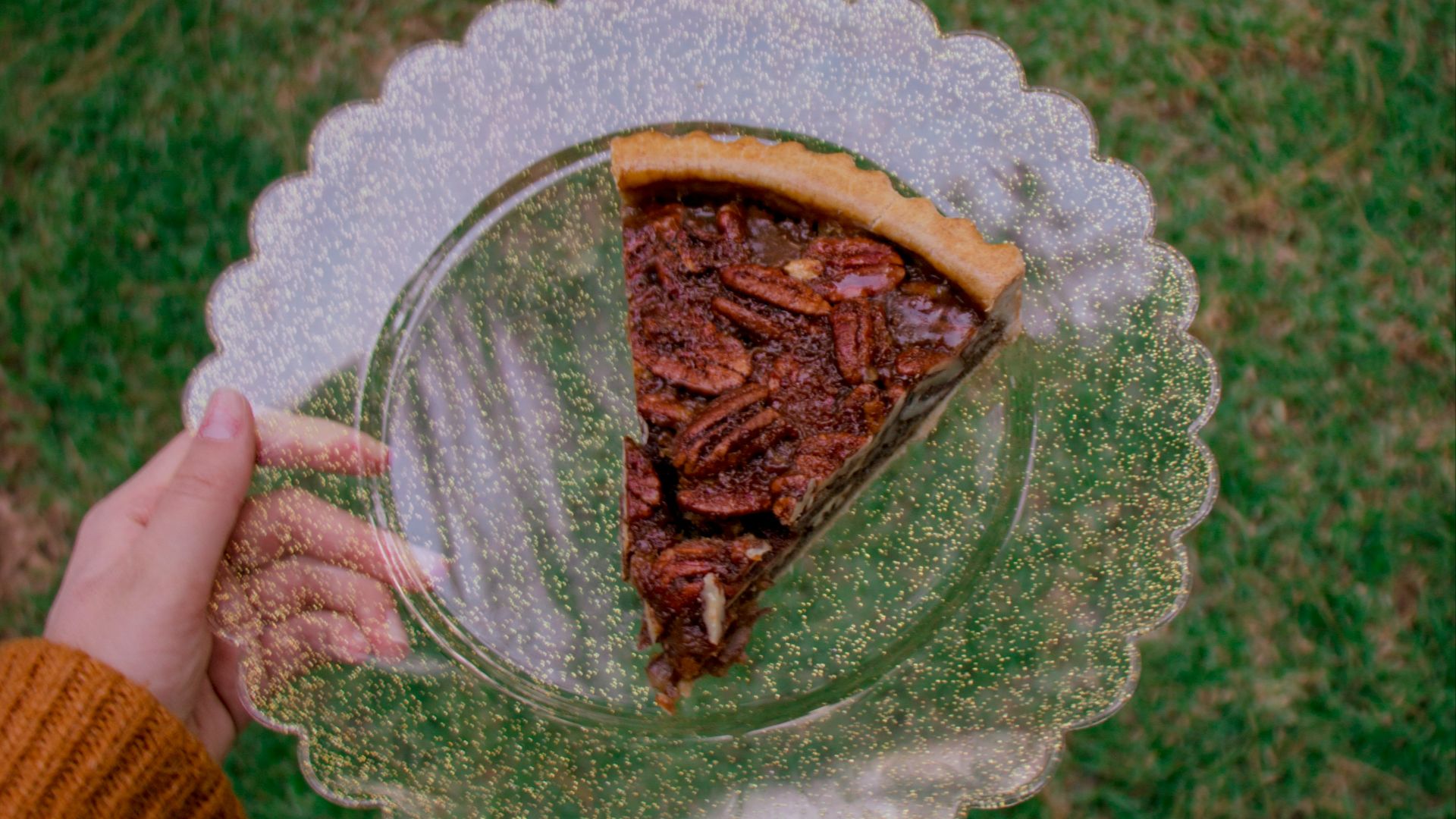brown food on white round plate