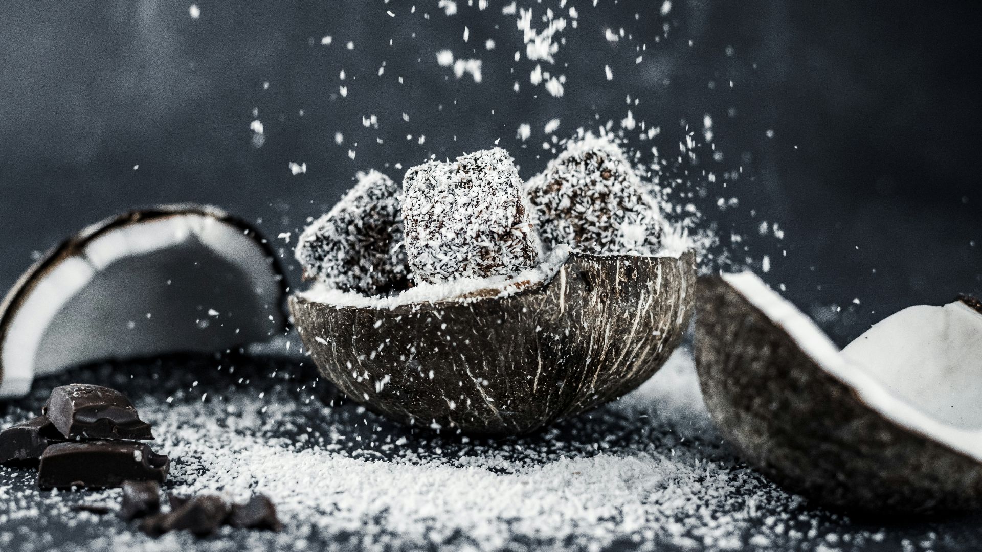 brown wooden bowl on white snow