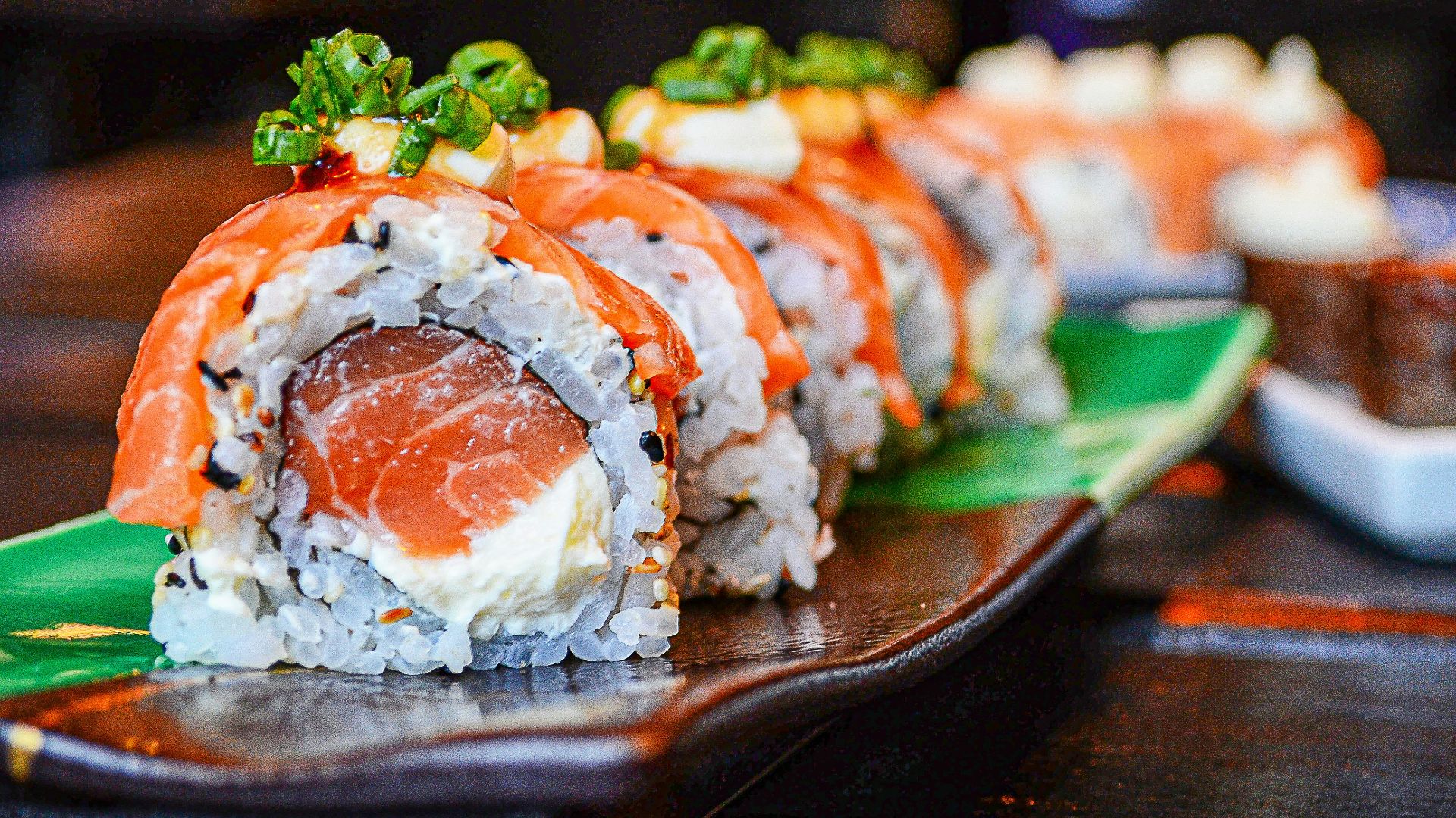 sushi on white ceramic plate