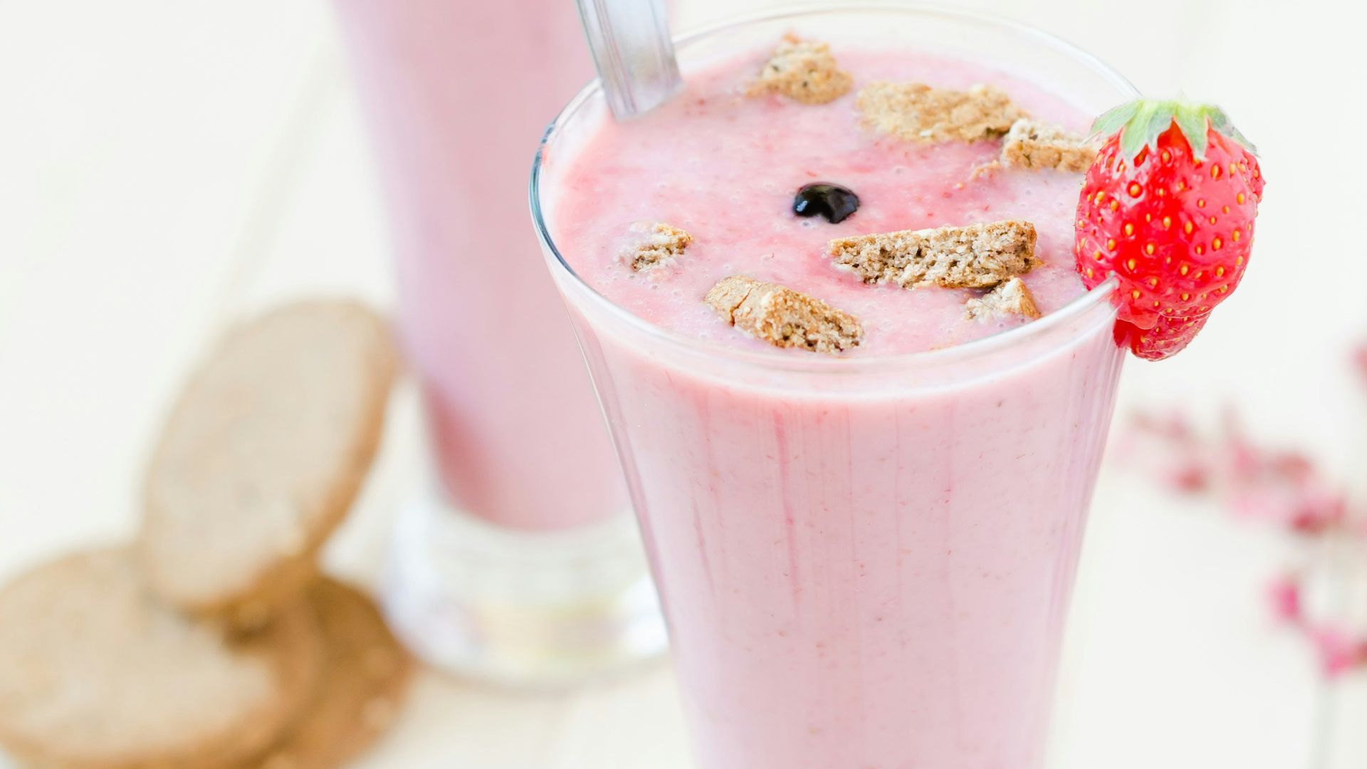 two ice cream shakes