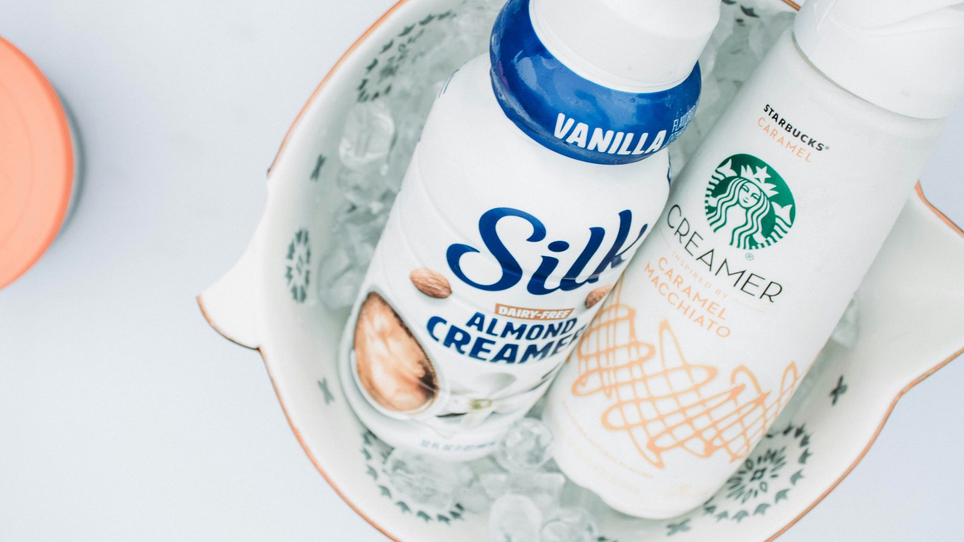 white and blue labeled bottle