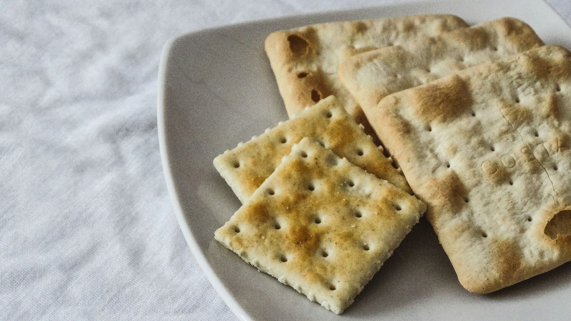 brown biscuits on white ceramic plate