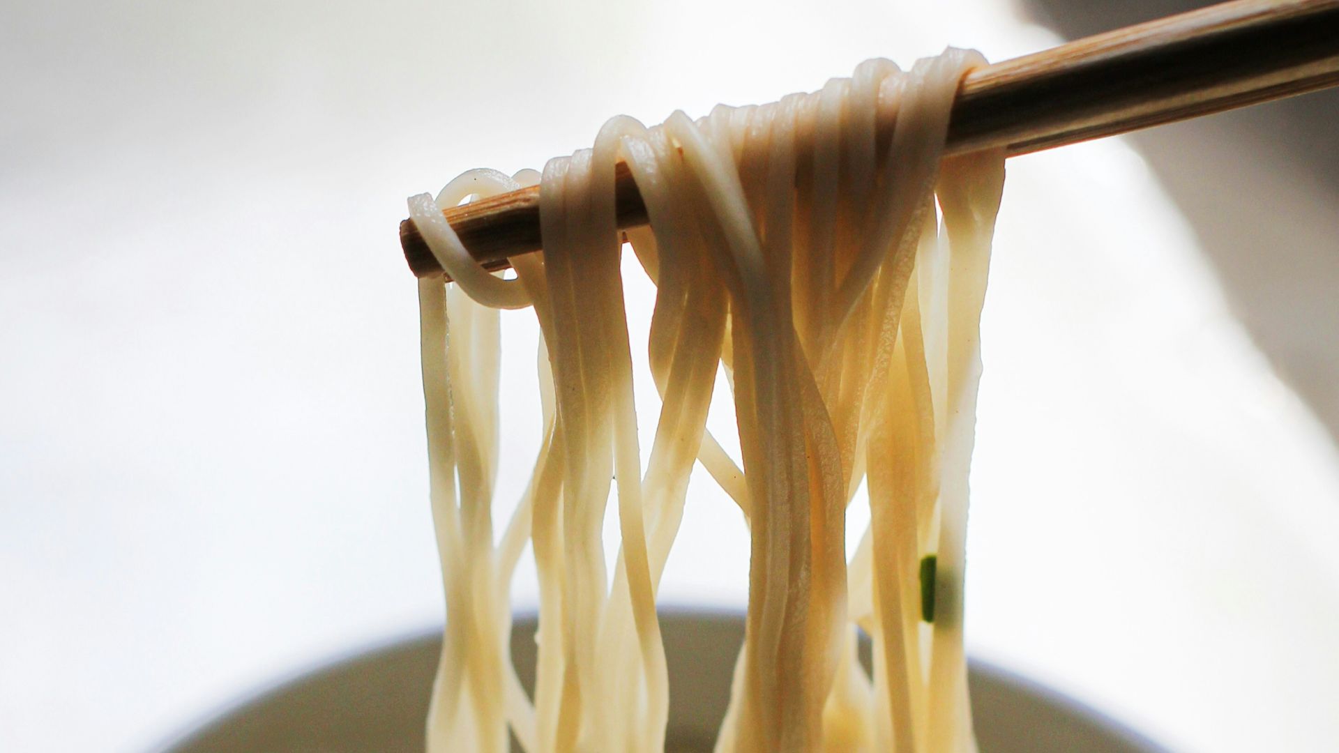 pasta on black ceramic bowl
