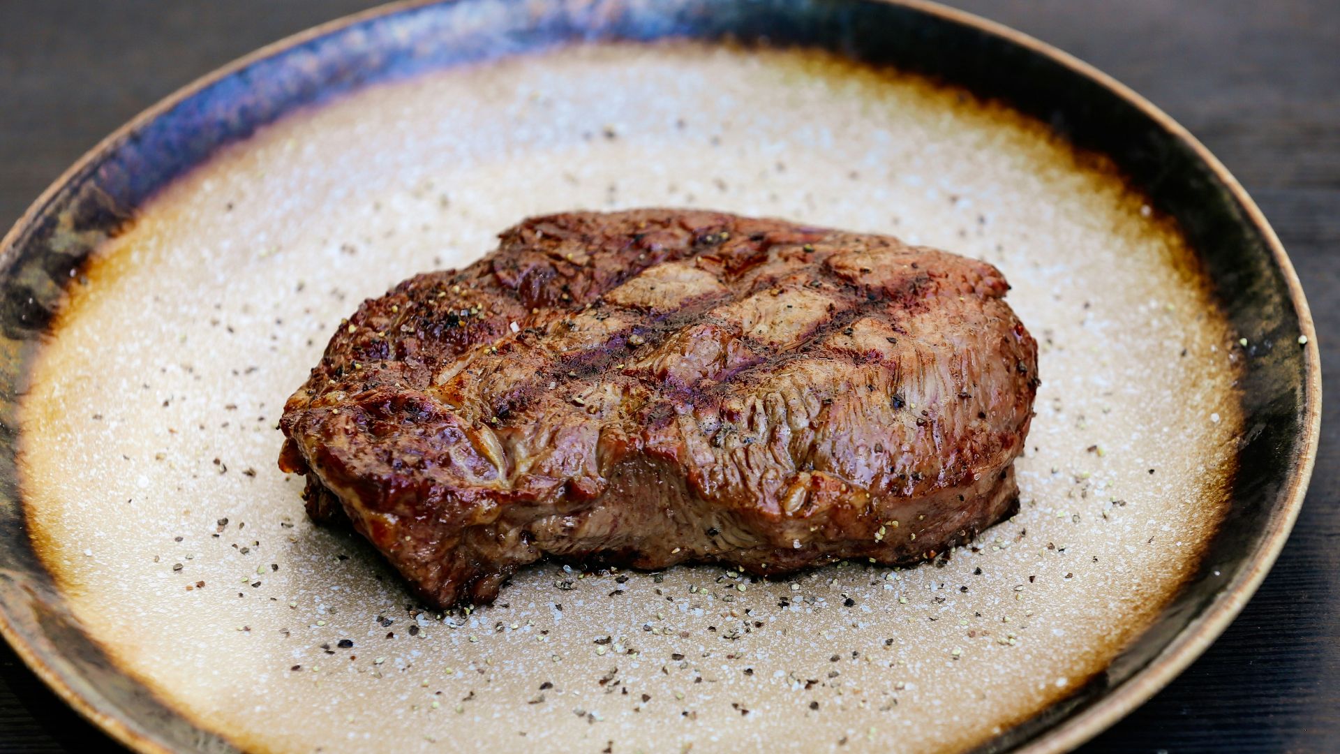 a piece of meat on a plate