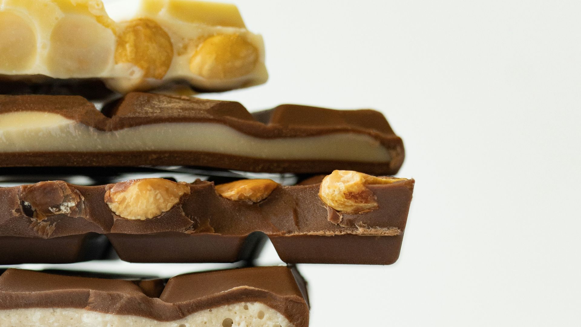 brown and white chocolate bar