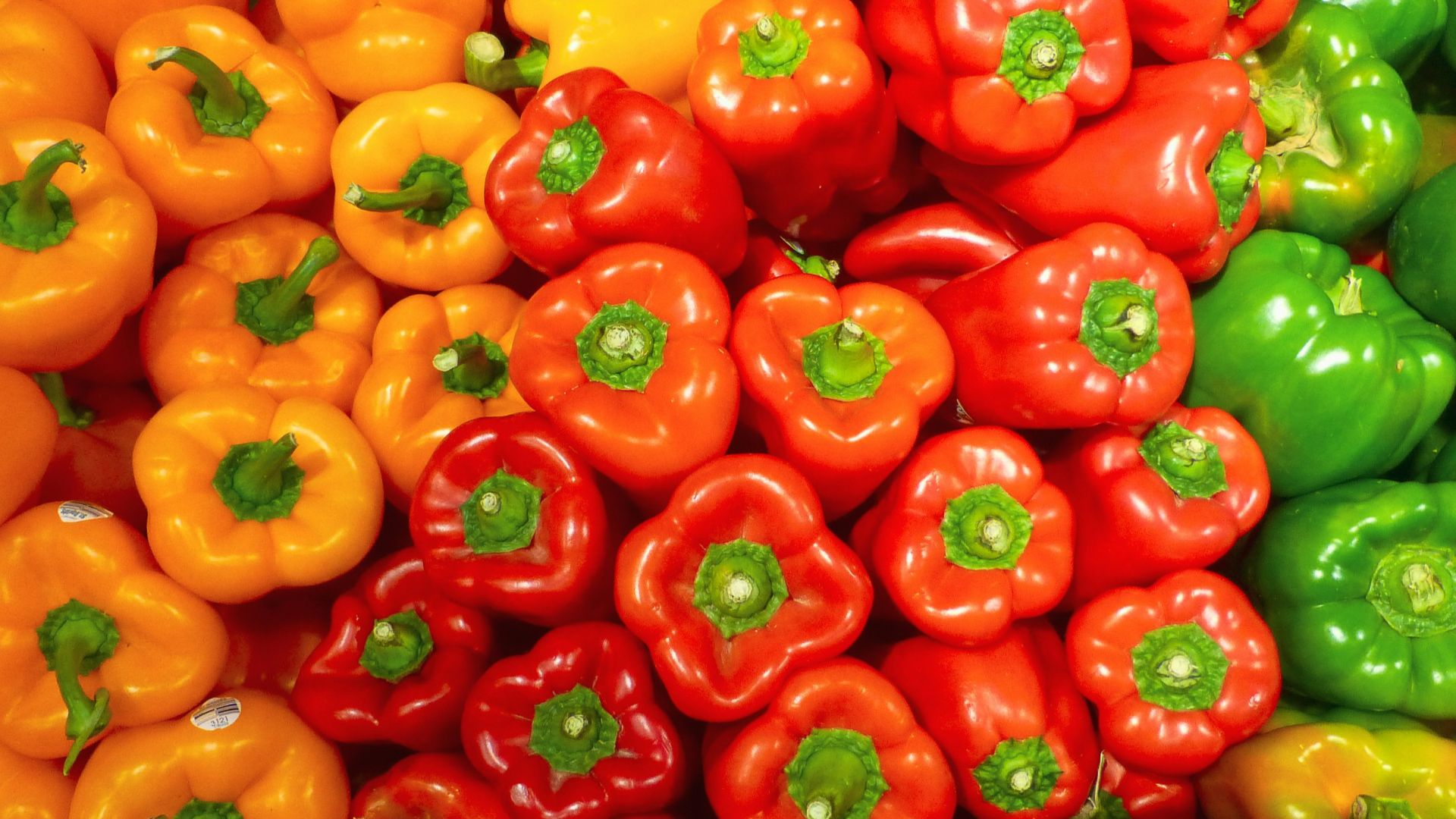 orange bell peppers on white ceramic plate