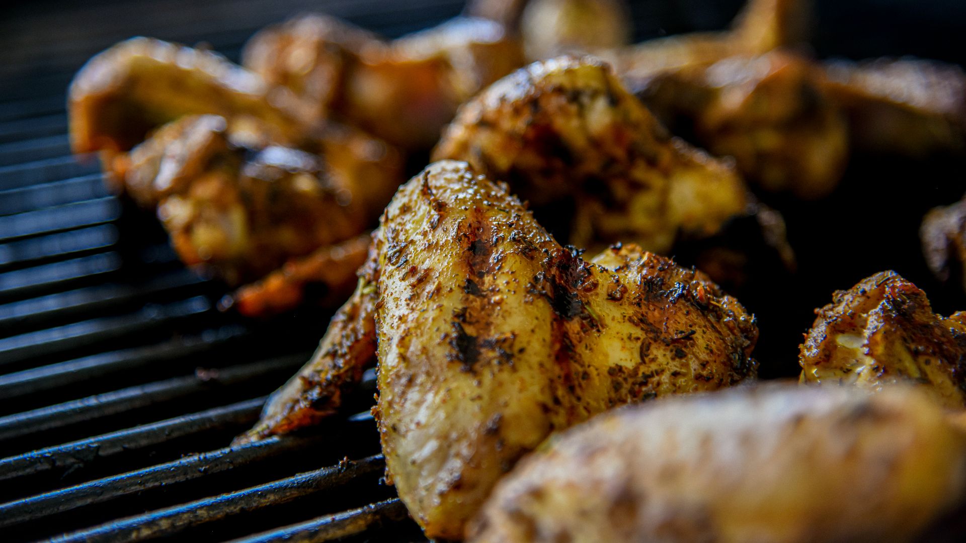 grilled meat on black grill