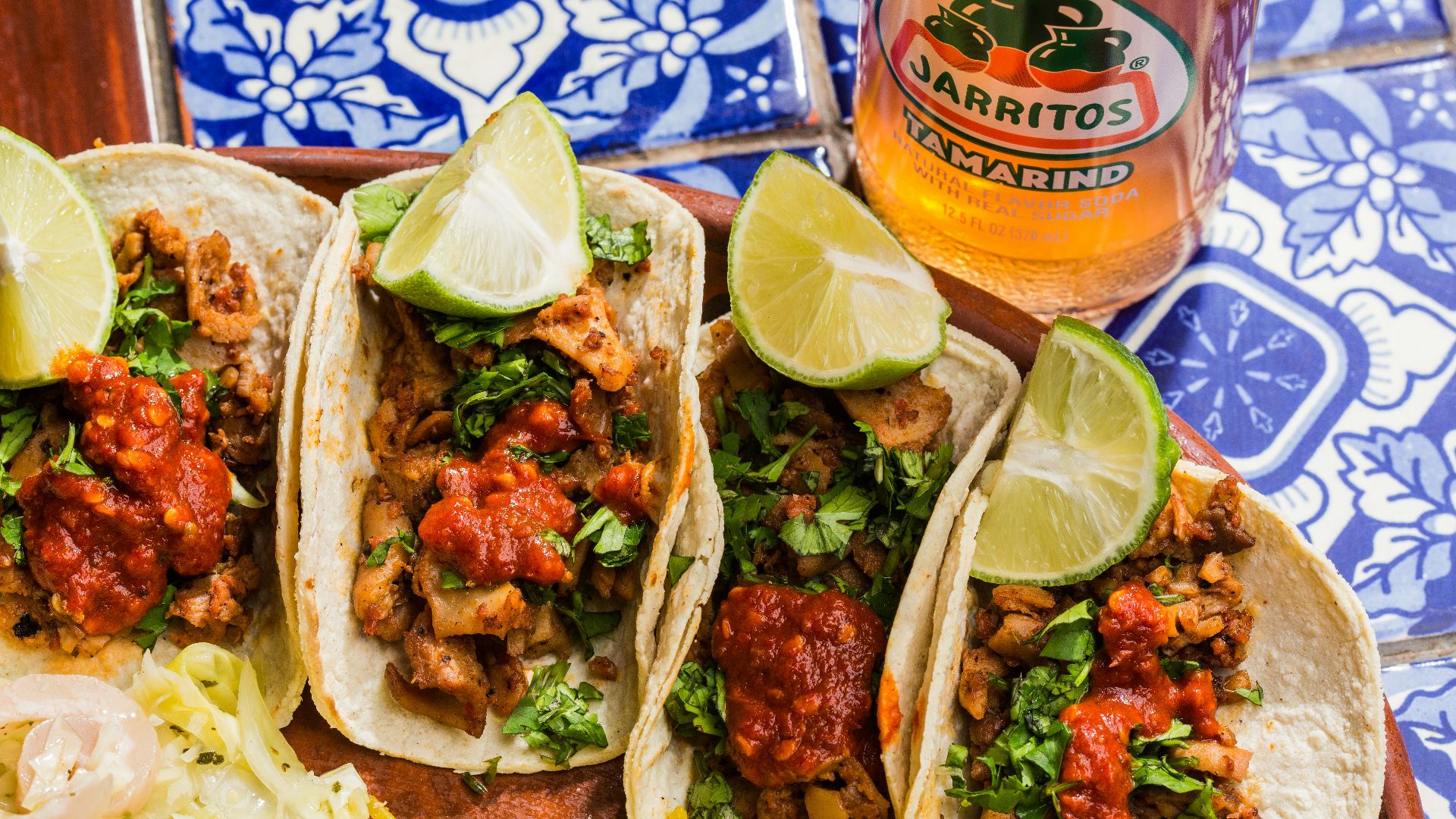 cooked food on white and blue ceramic plate