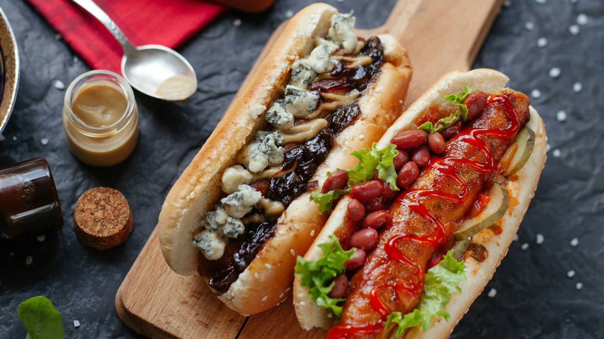 hamburger and french fries