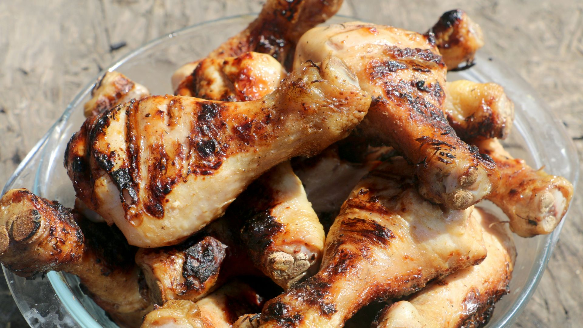 fried chicken on clear glass plate
