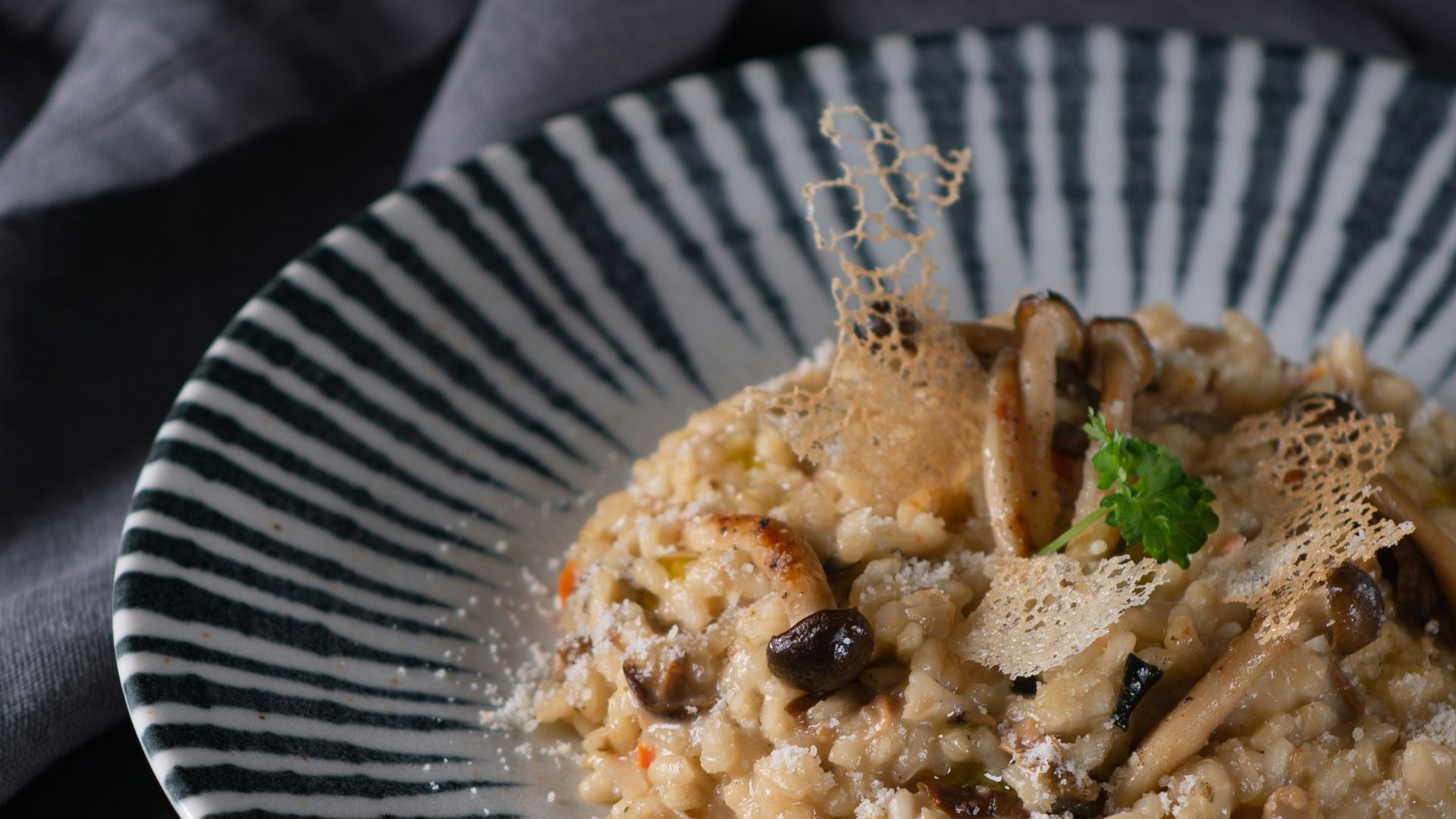 cooked rice with green vegetable on white round plate