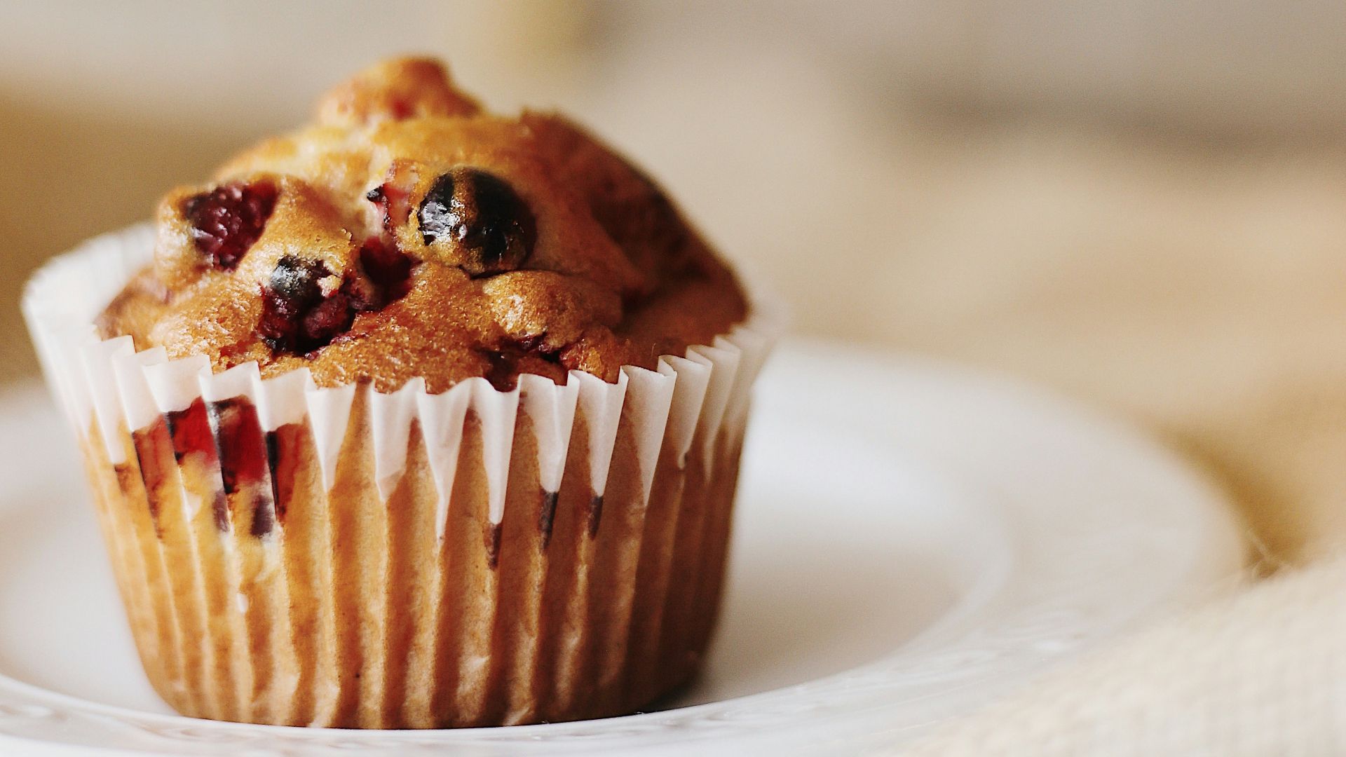 baked cupcake on plate