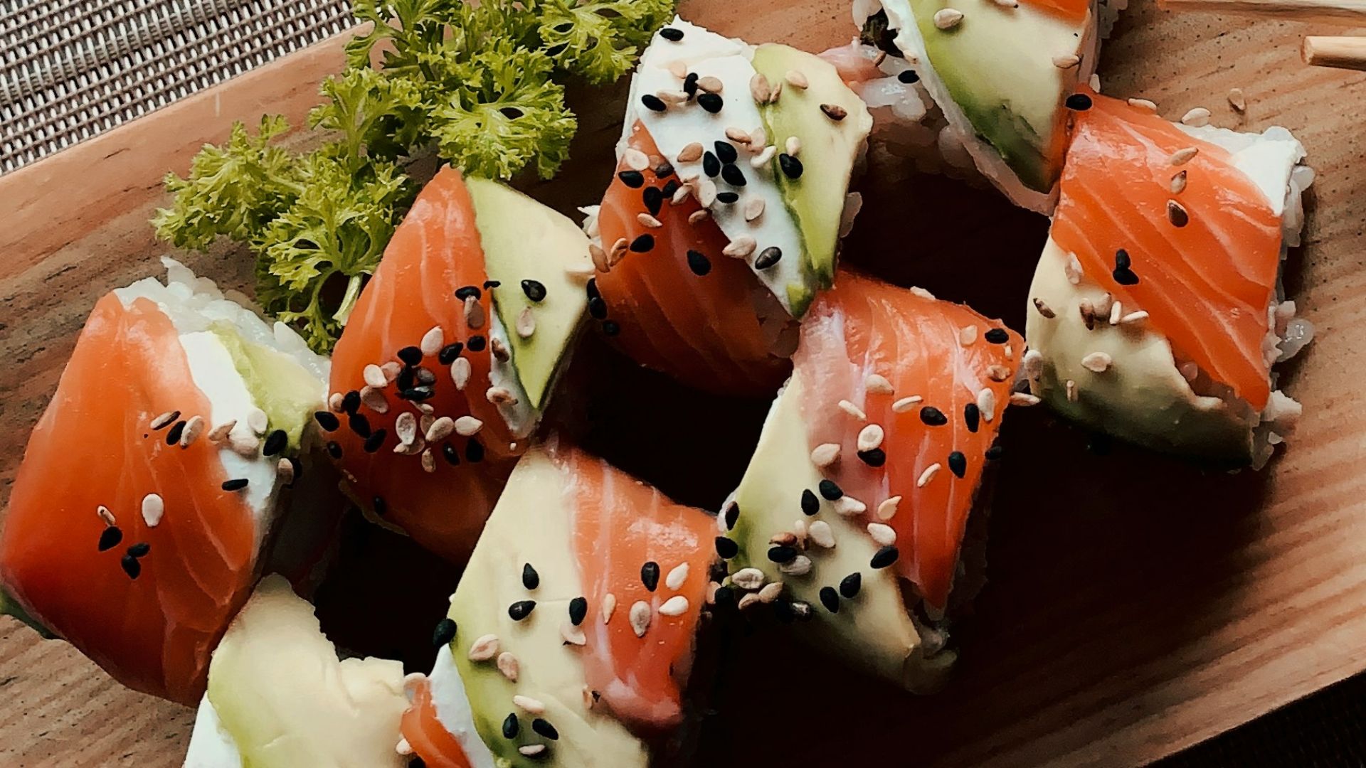 sushi on white ceramic plate