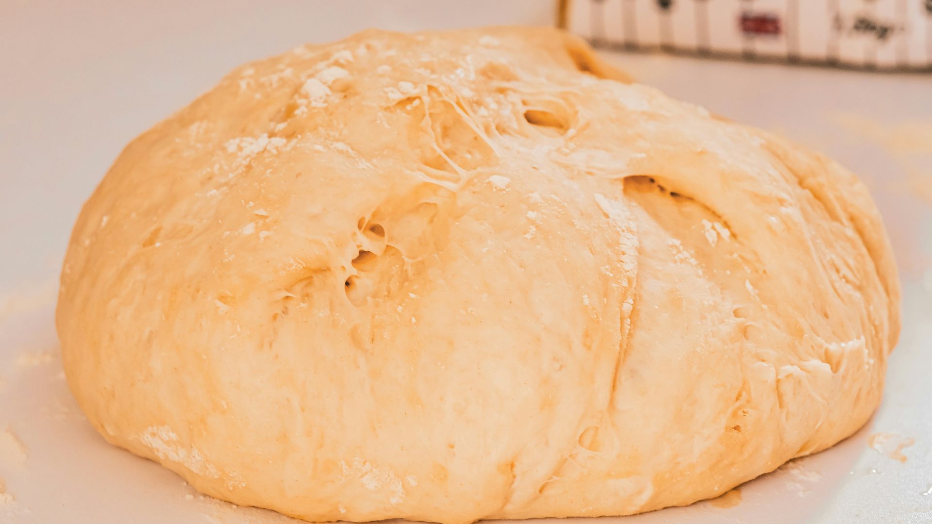 a close up of a doughnut on a table