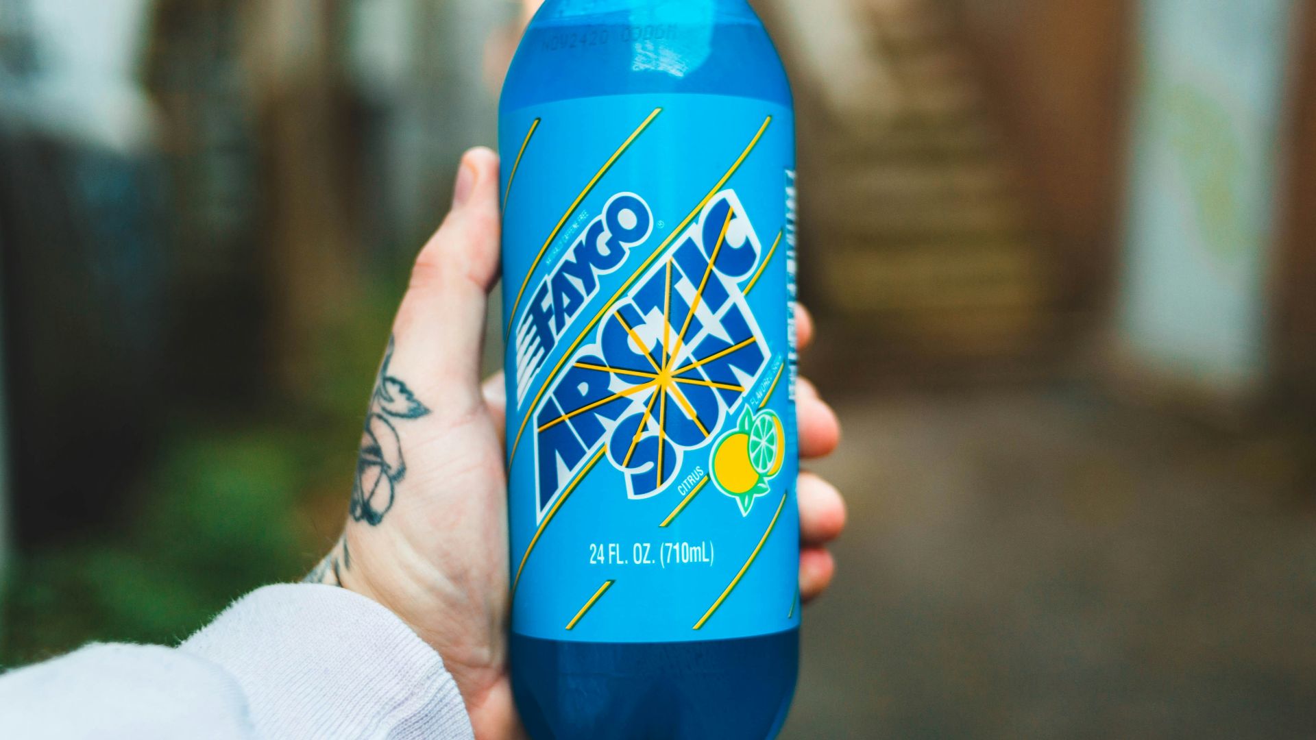 blue and white plastic bottle