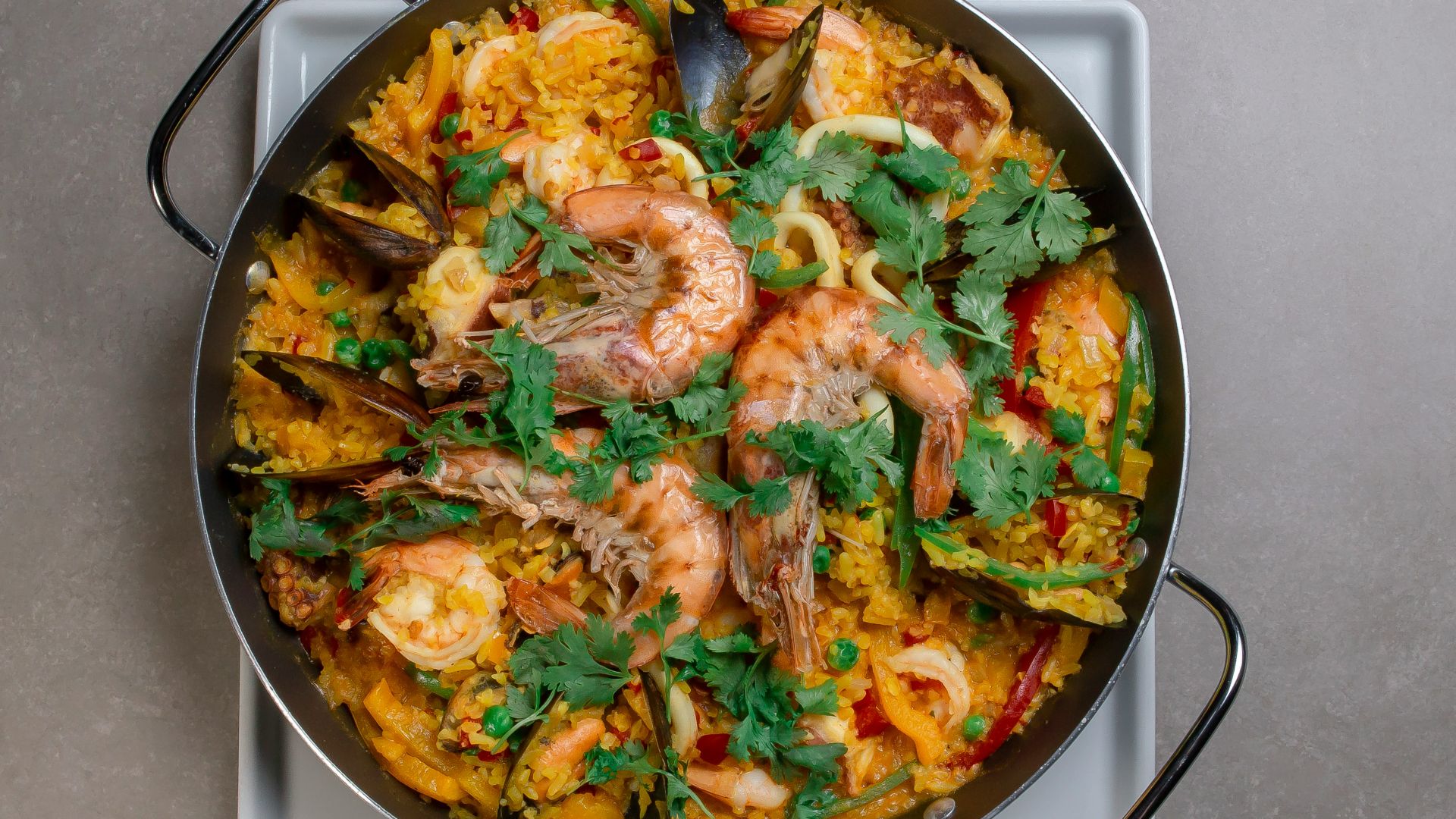 black cooking pan on stove