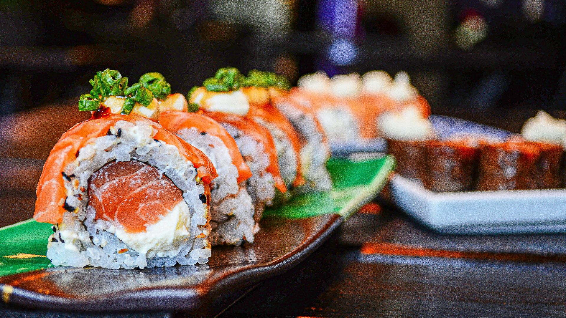 sushi on white ceramic plate