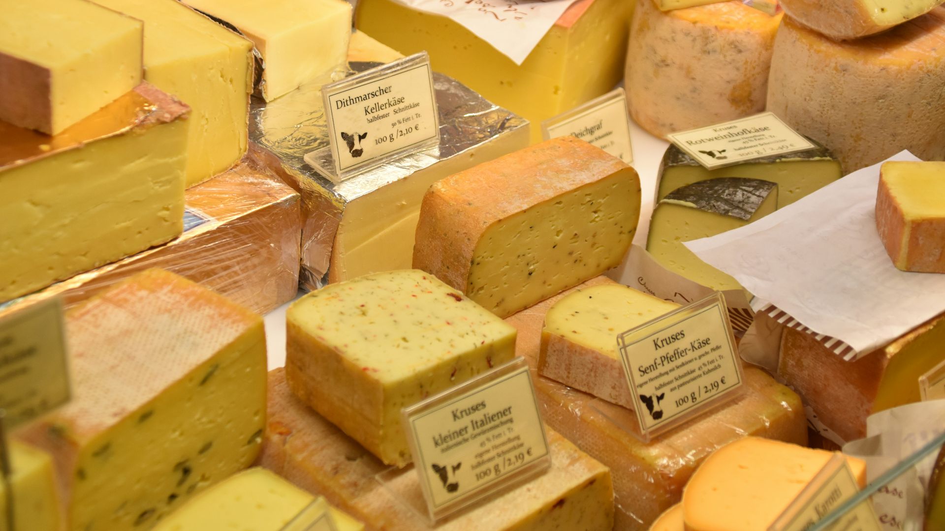 assorted pile of cheese