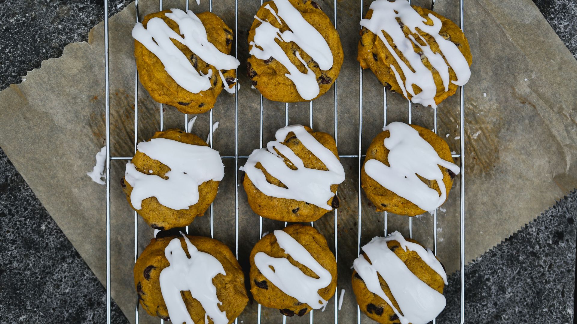 cookies with white toppings