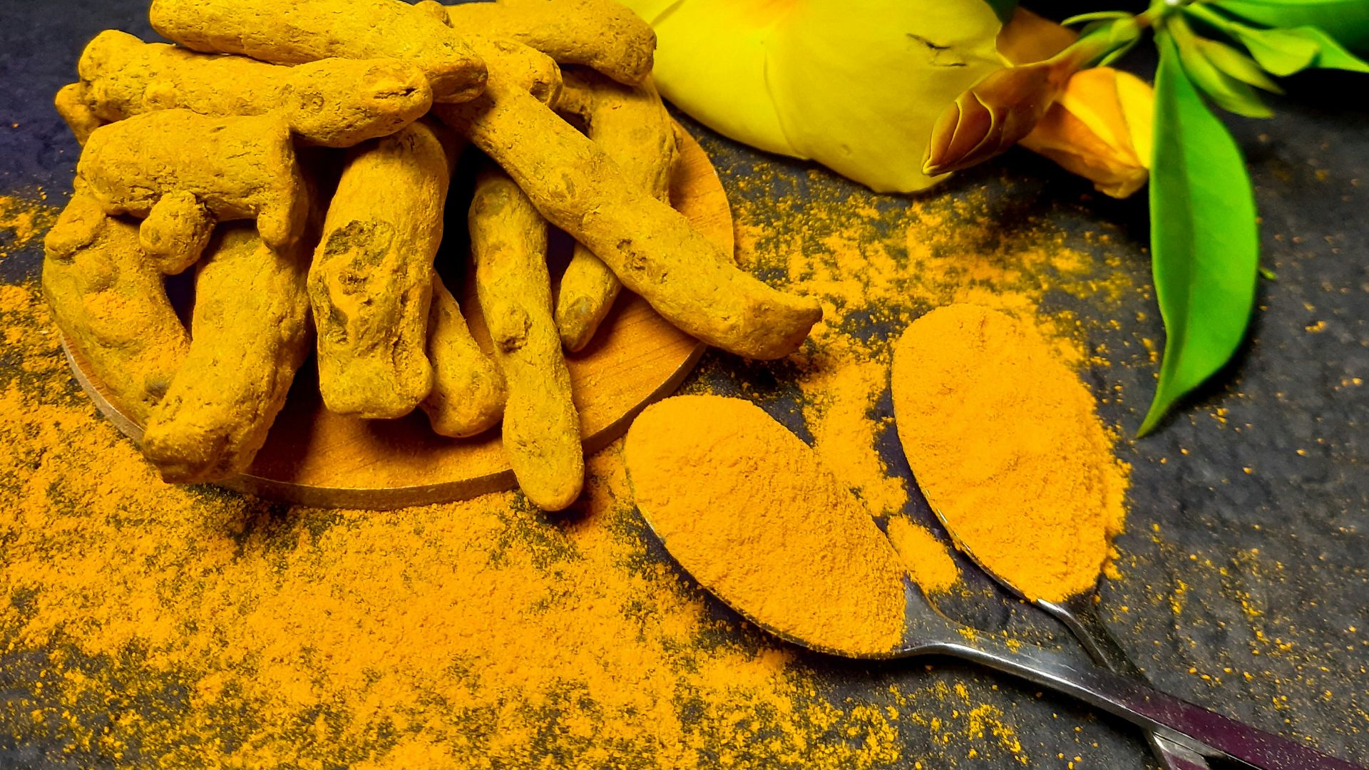 yellow flower on gray surface