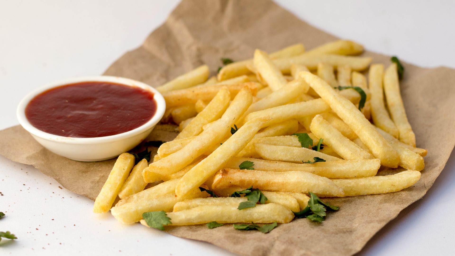 fries and ketchup
