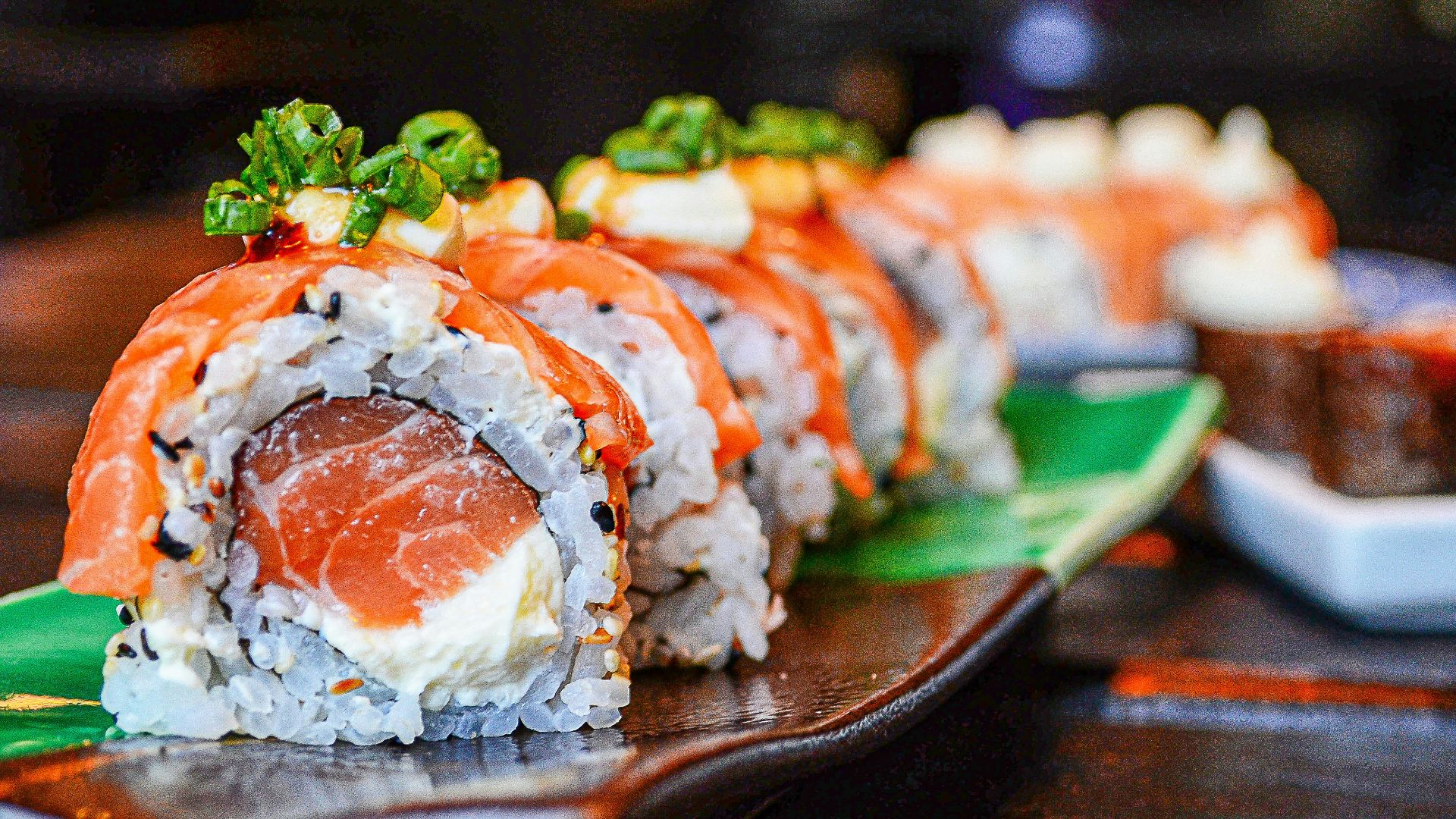 sushi on white ceramic plate