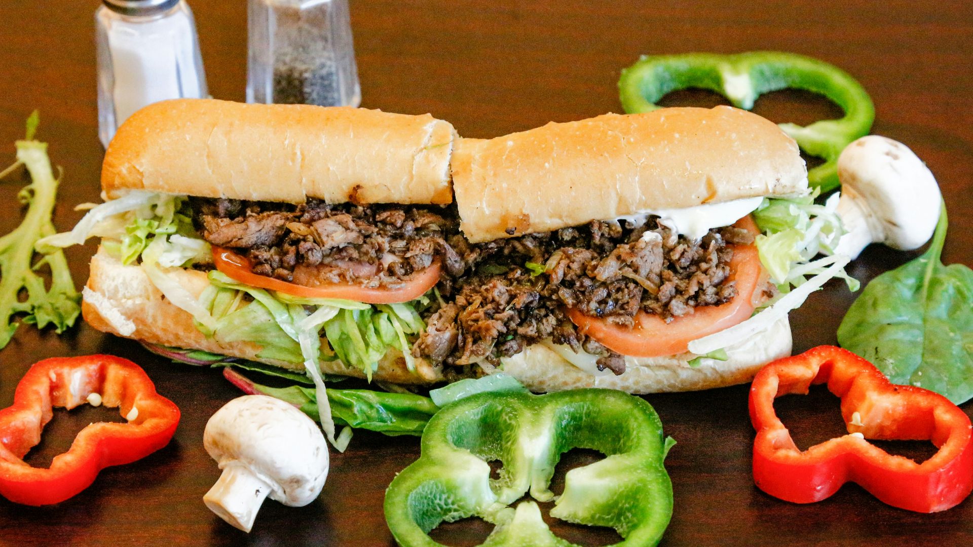 burger with lettuce and tomato