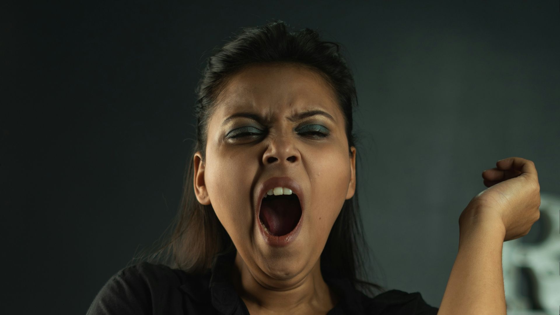 woman in black button up shirt