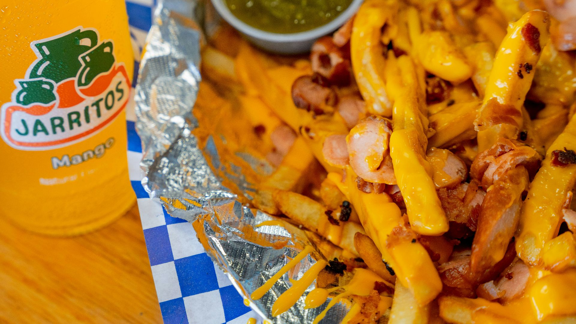 a close up of a plate of food on a table