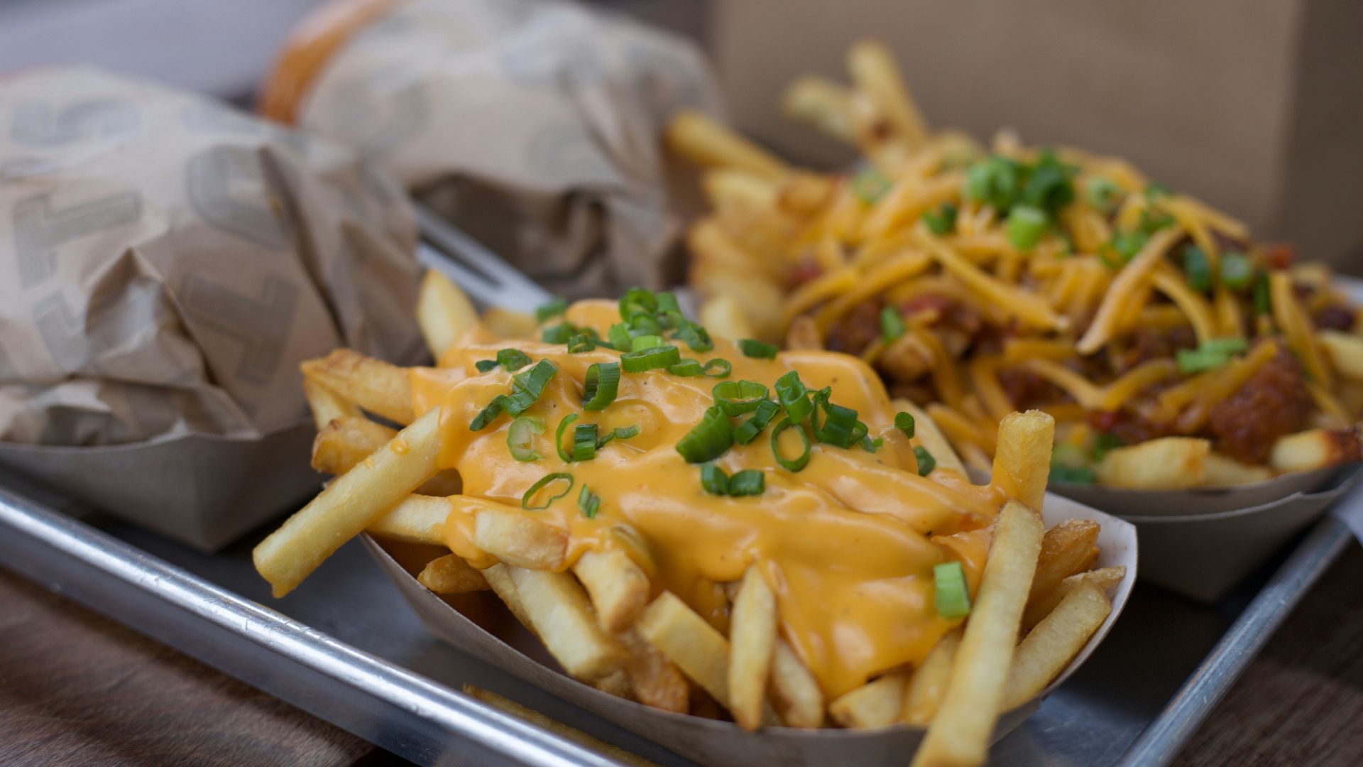 potato fries on black ceramic plate