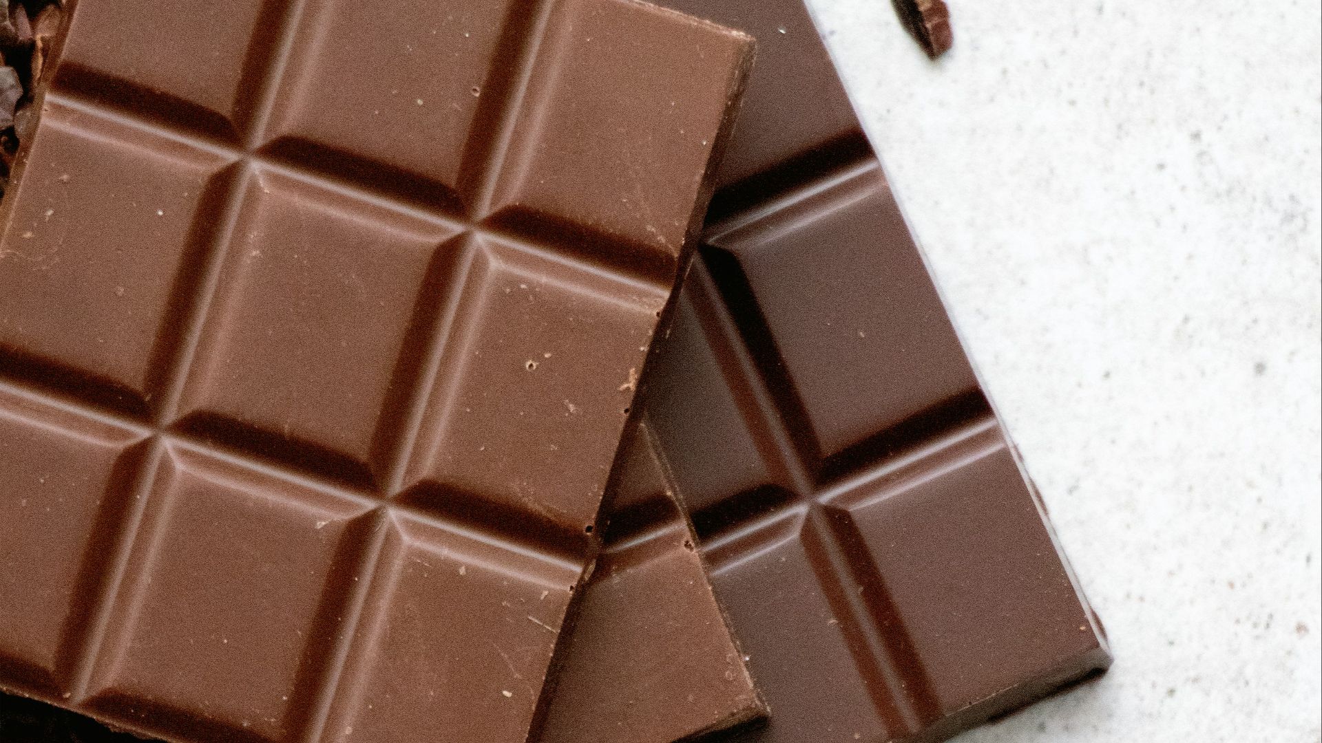 chocolate bar on white table