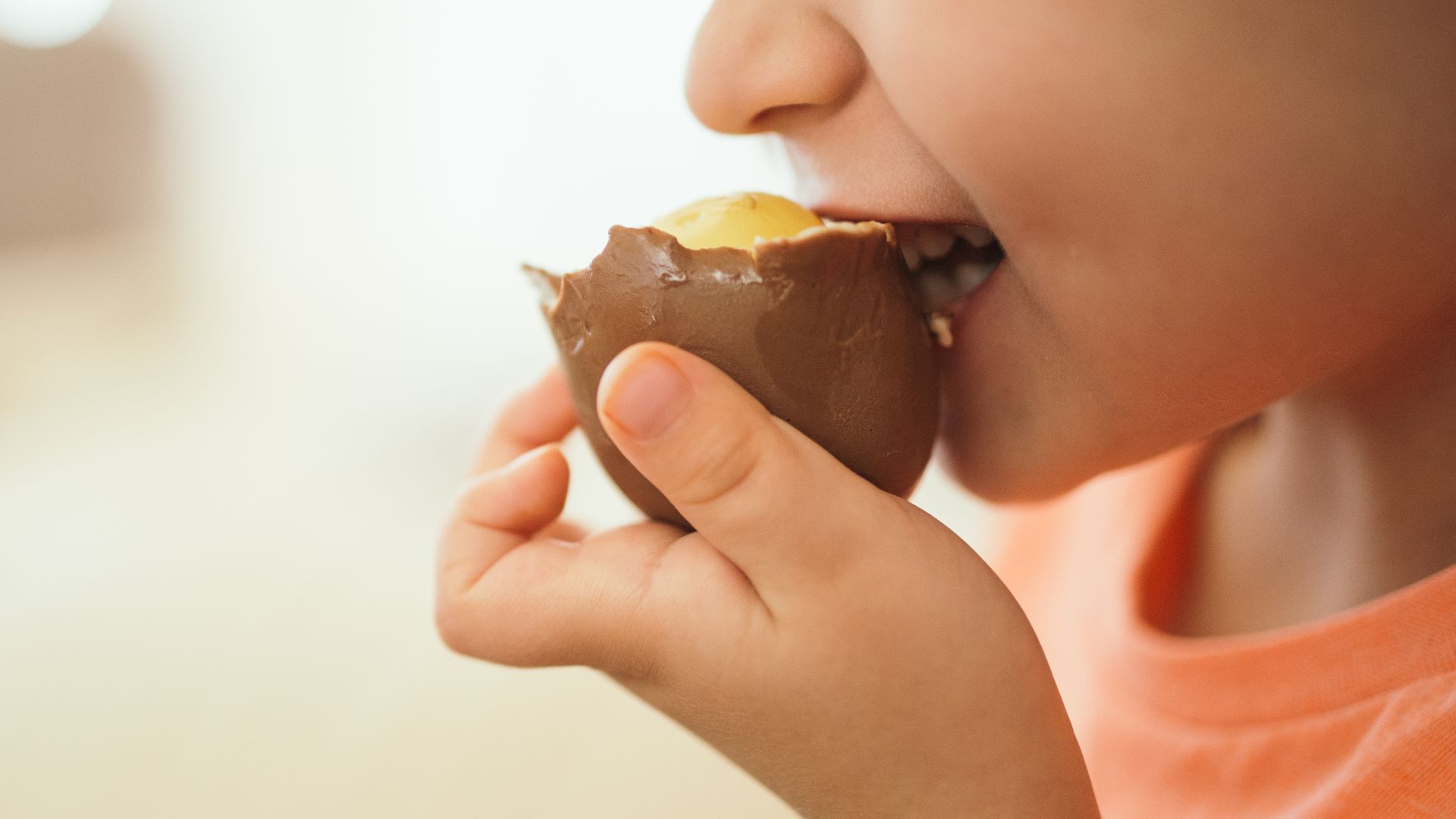 File:Young boy eating chocolate egg.jpg