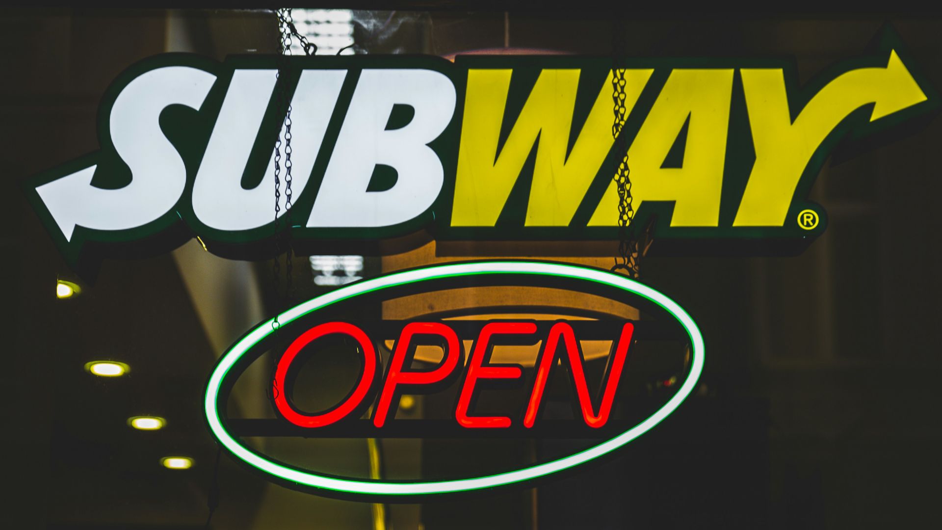 Subway open signage