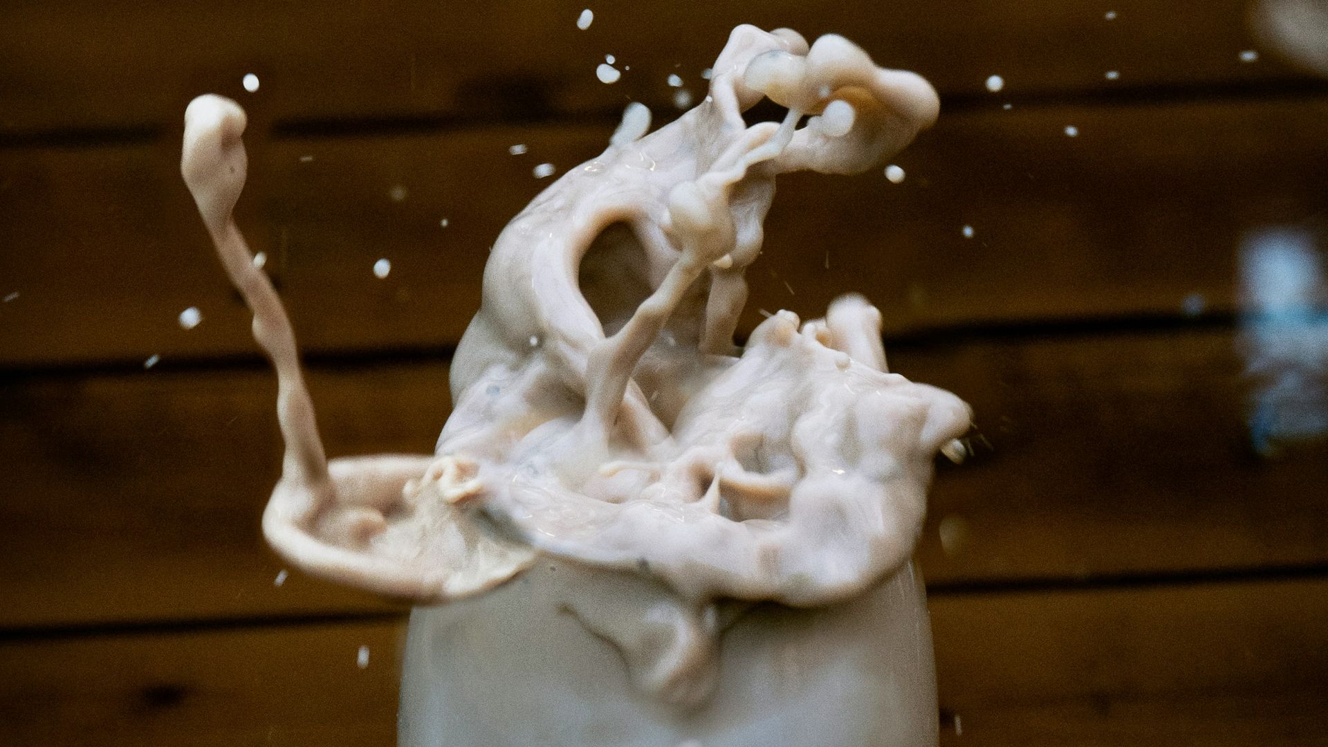 white ice on clear glass footed cup