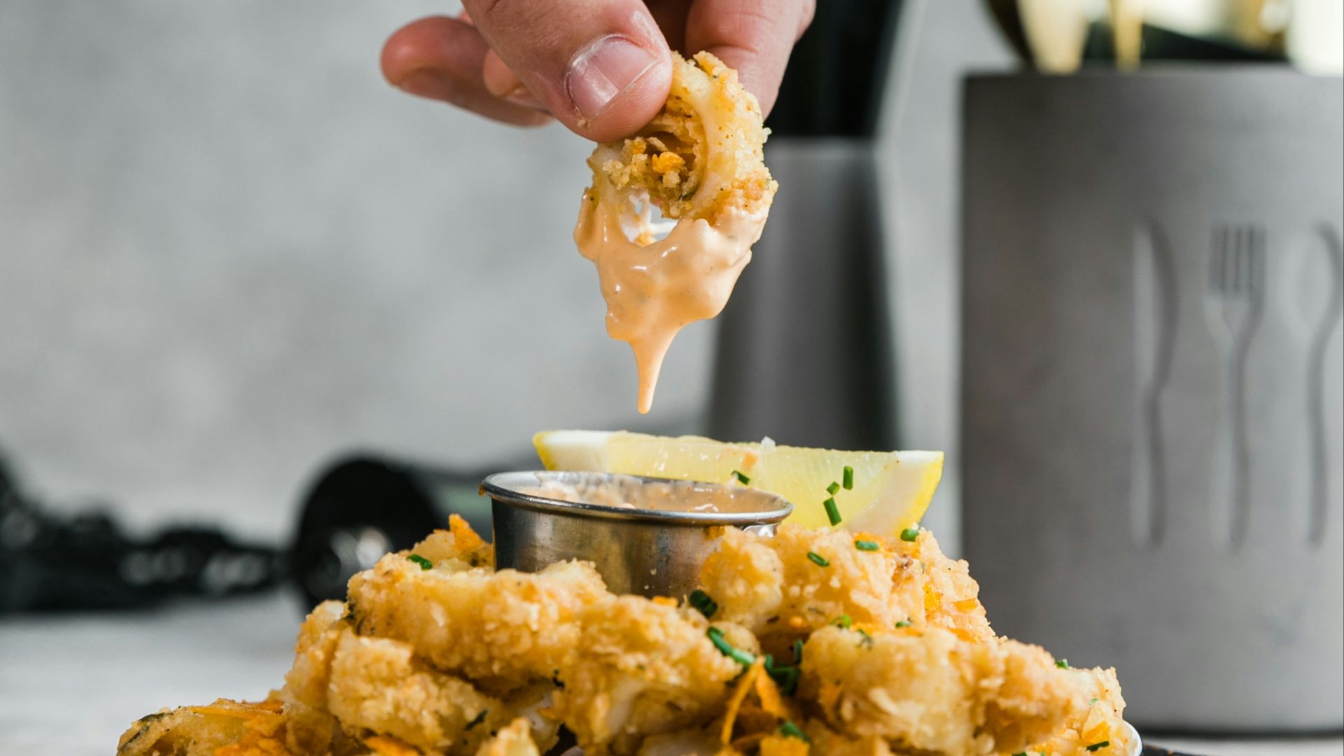 cooked food on black surface