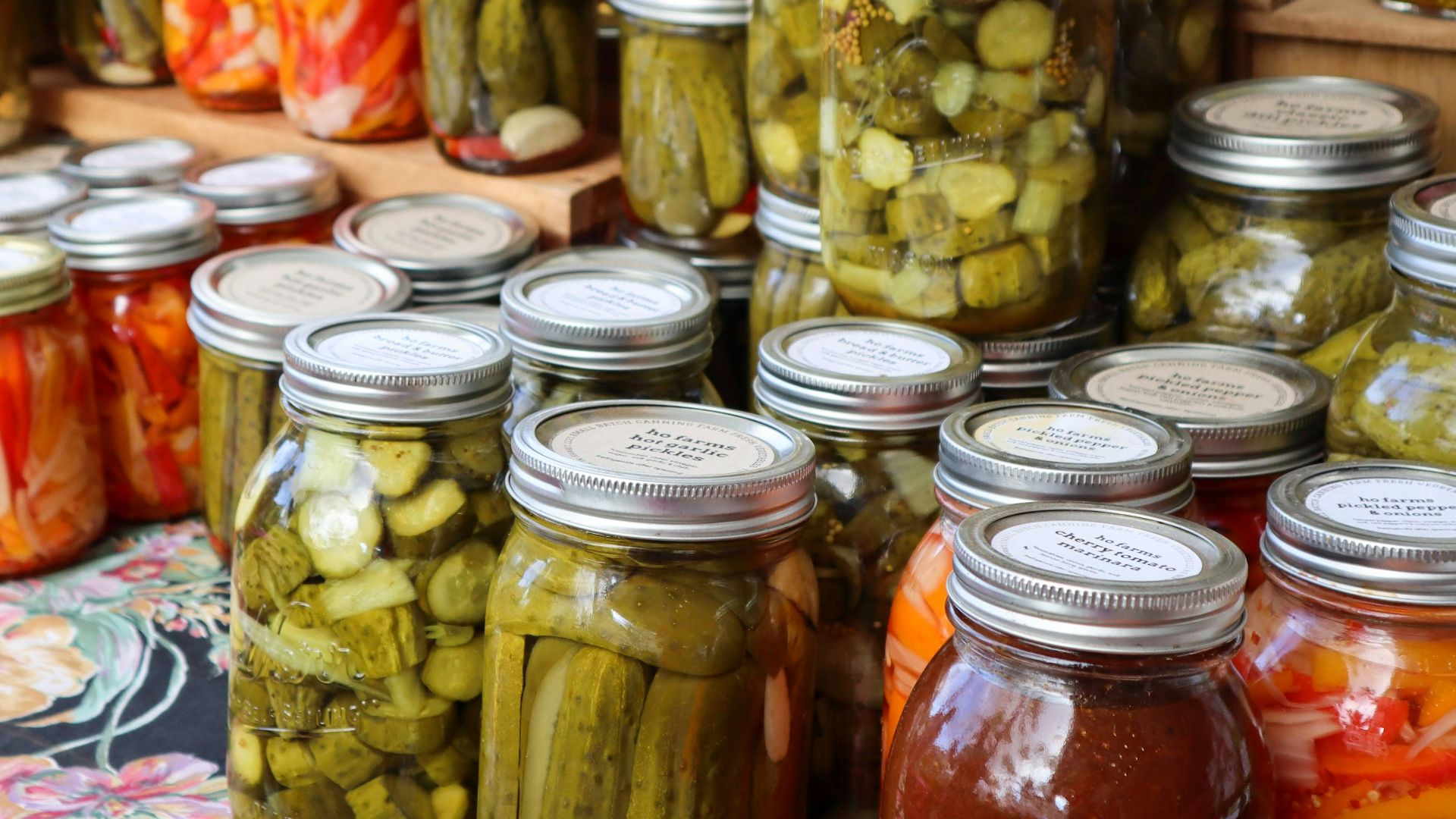 clear glass jars with candies