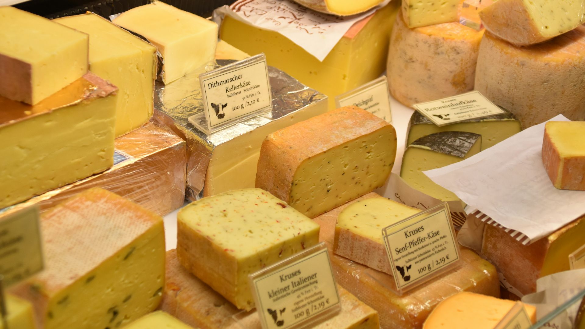 assorted pile of cheese