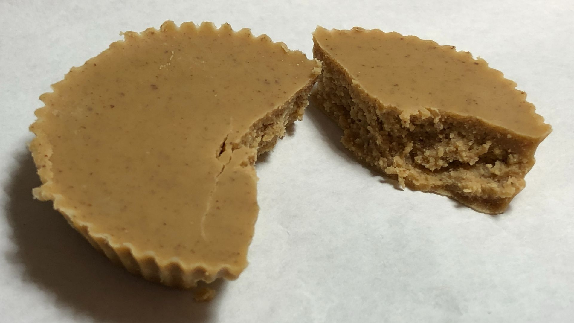 File:2022-05-20 23 21 48 A broken Reese's Ultimate Peanut Butter Lovers Peanut Butter Cup in the Franklin Farm section of Oak Hill, Fairfax County, Virginia.jpg