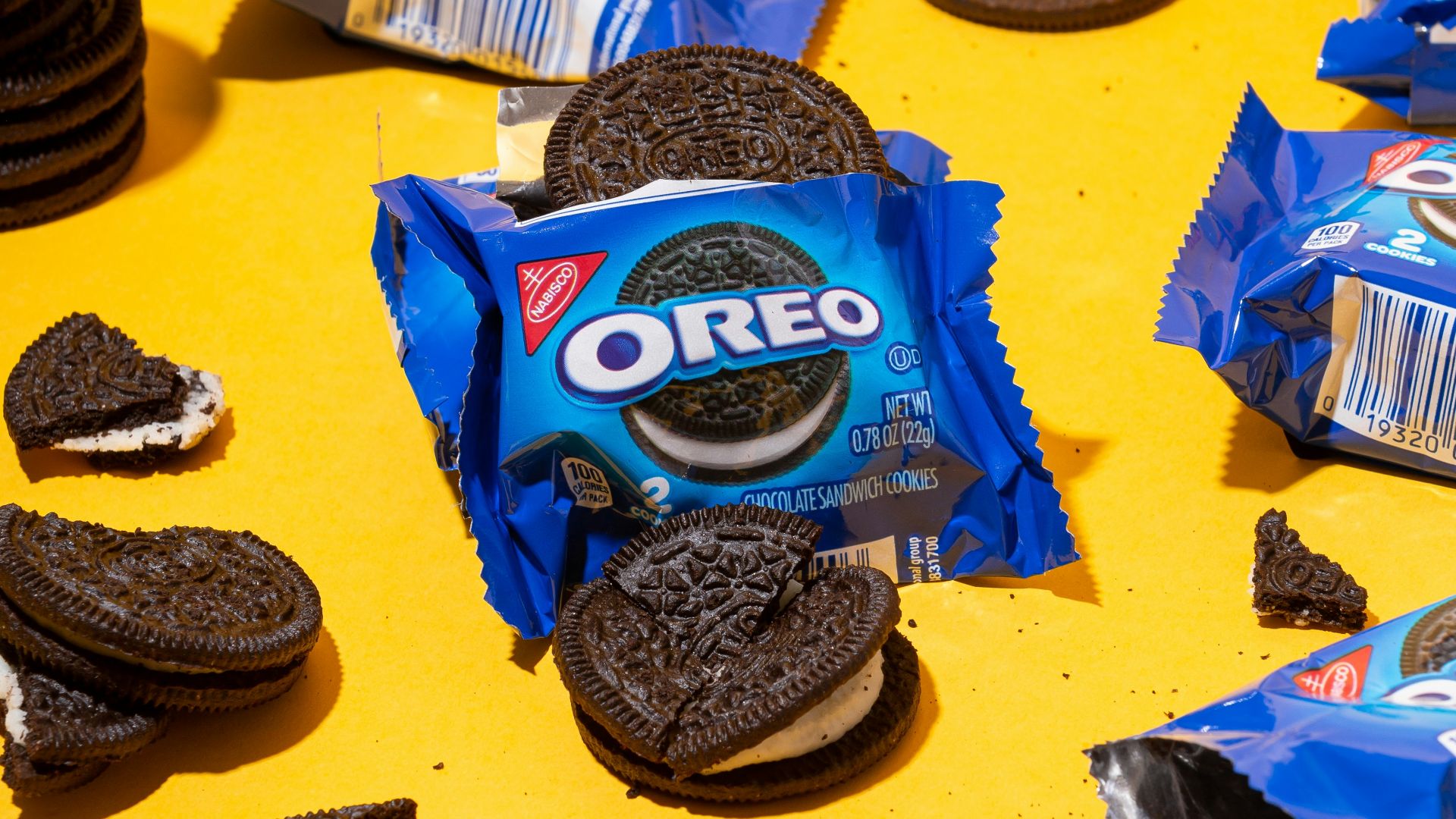 blue and yellow plastic pack