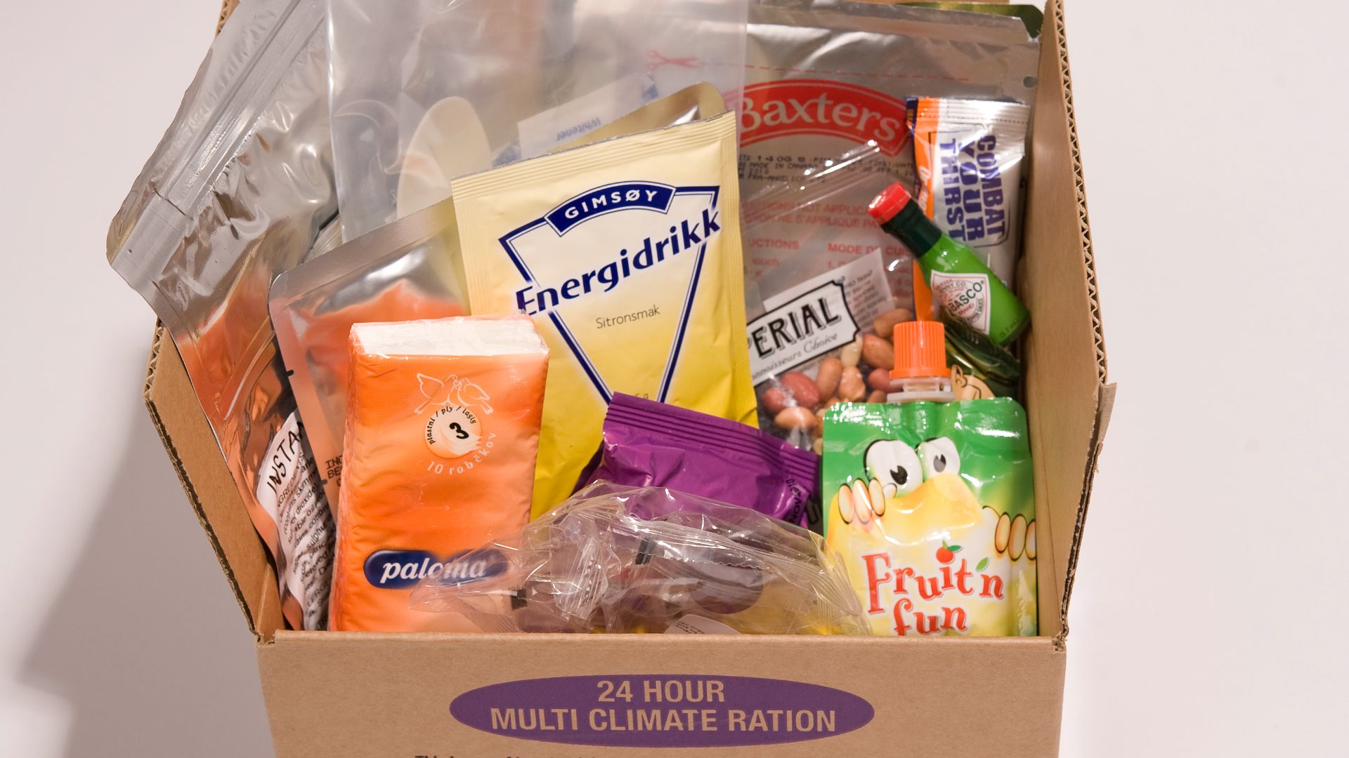 File:24 Hour Multi Climate Ration Pack MOD 45149902.jpg