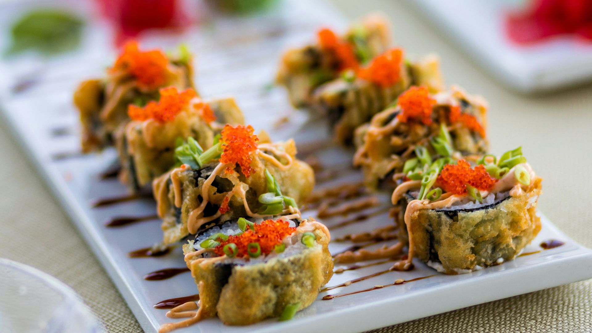 brown and green dish on white ceramic plate