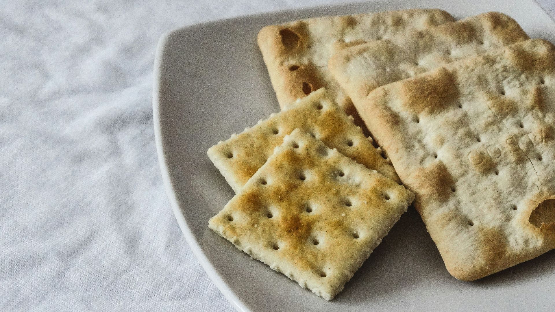 brown biscuits on white ceramic plate