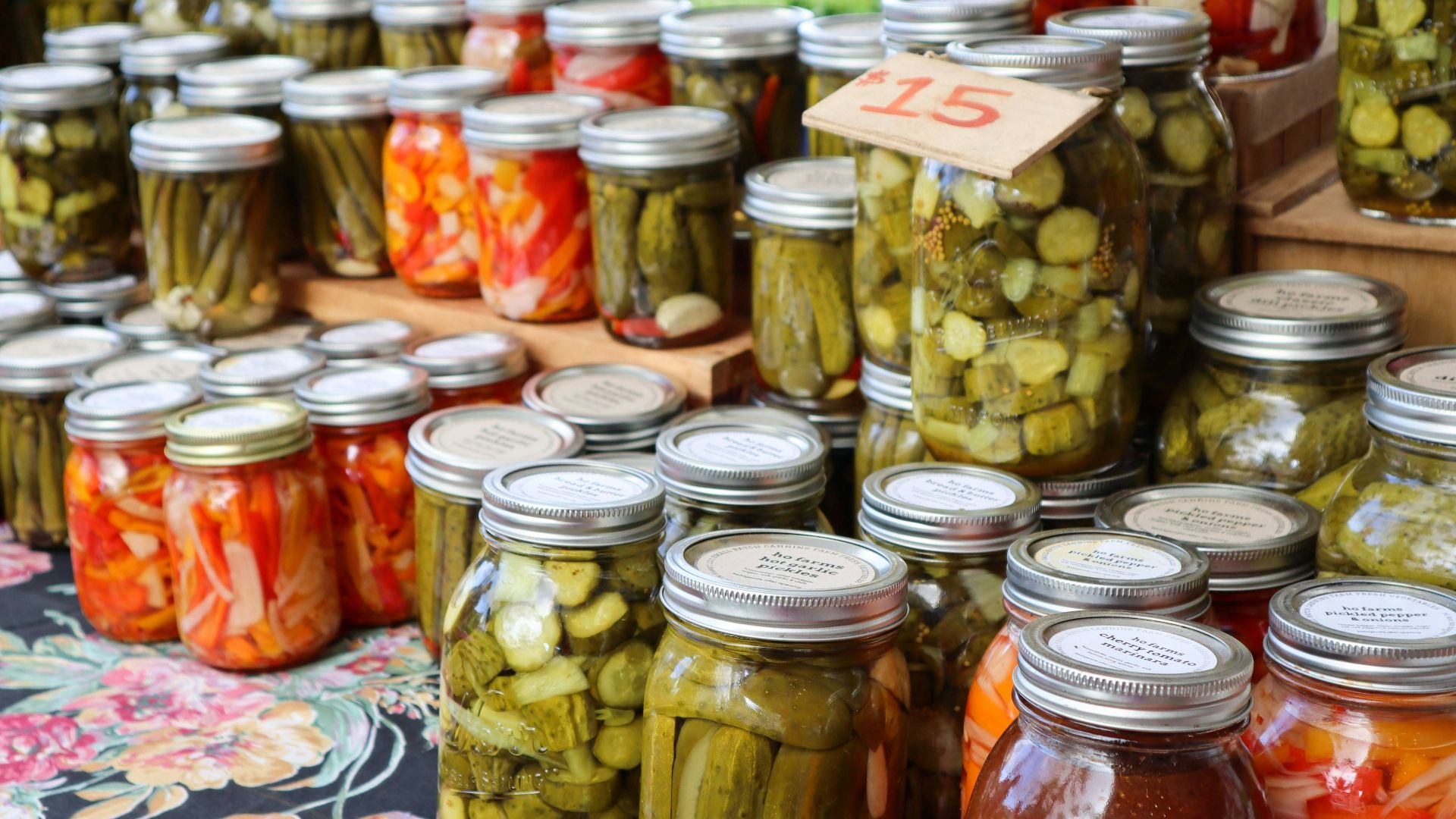 clear glass jars with candies
